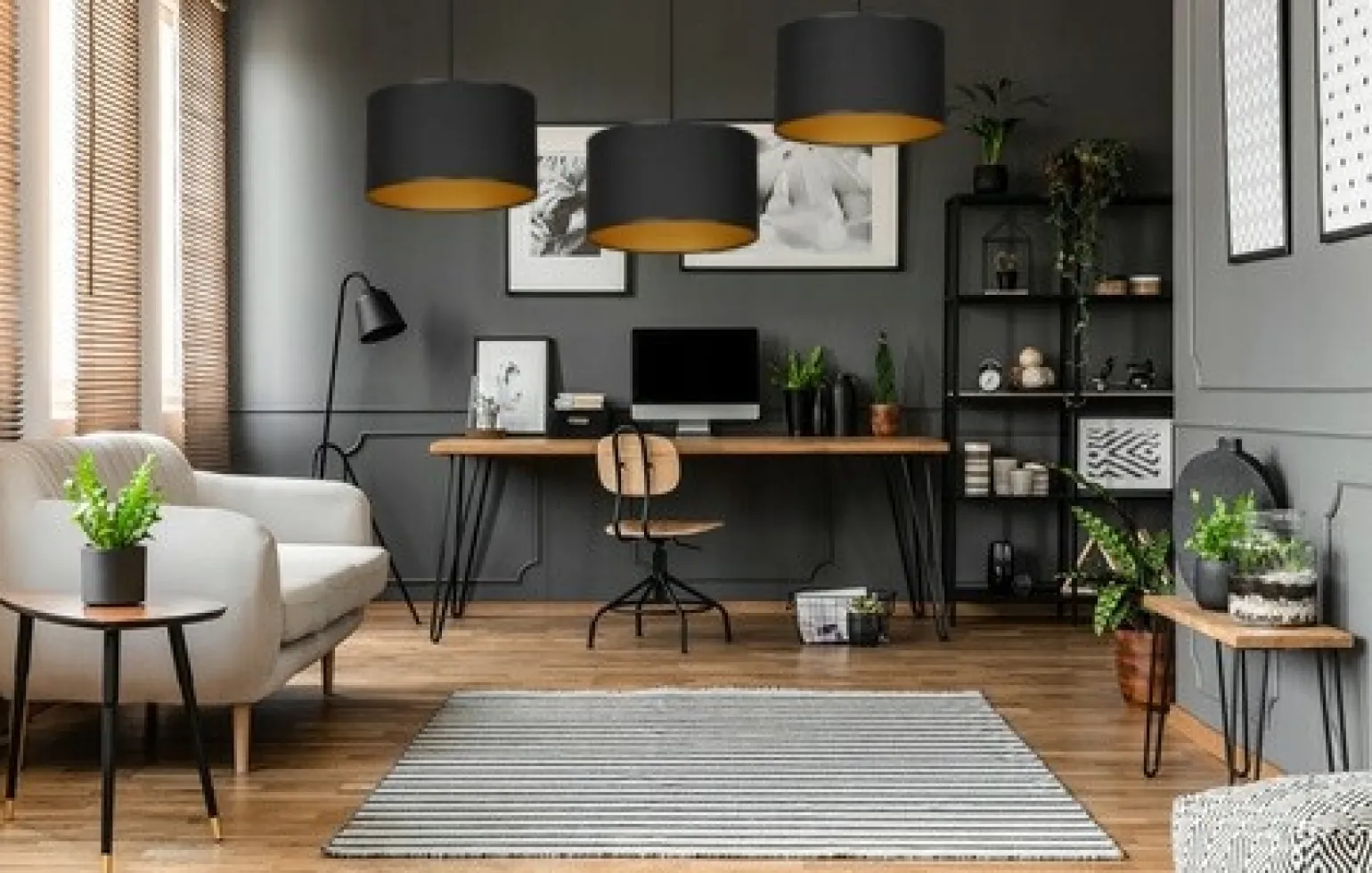 Online Lampa wisząca z abażurami do podwieszania 184/3 ROTO | Kaja Żyrandole Nowoczesne