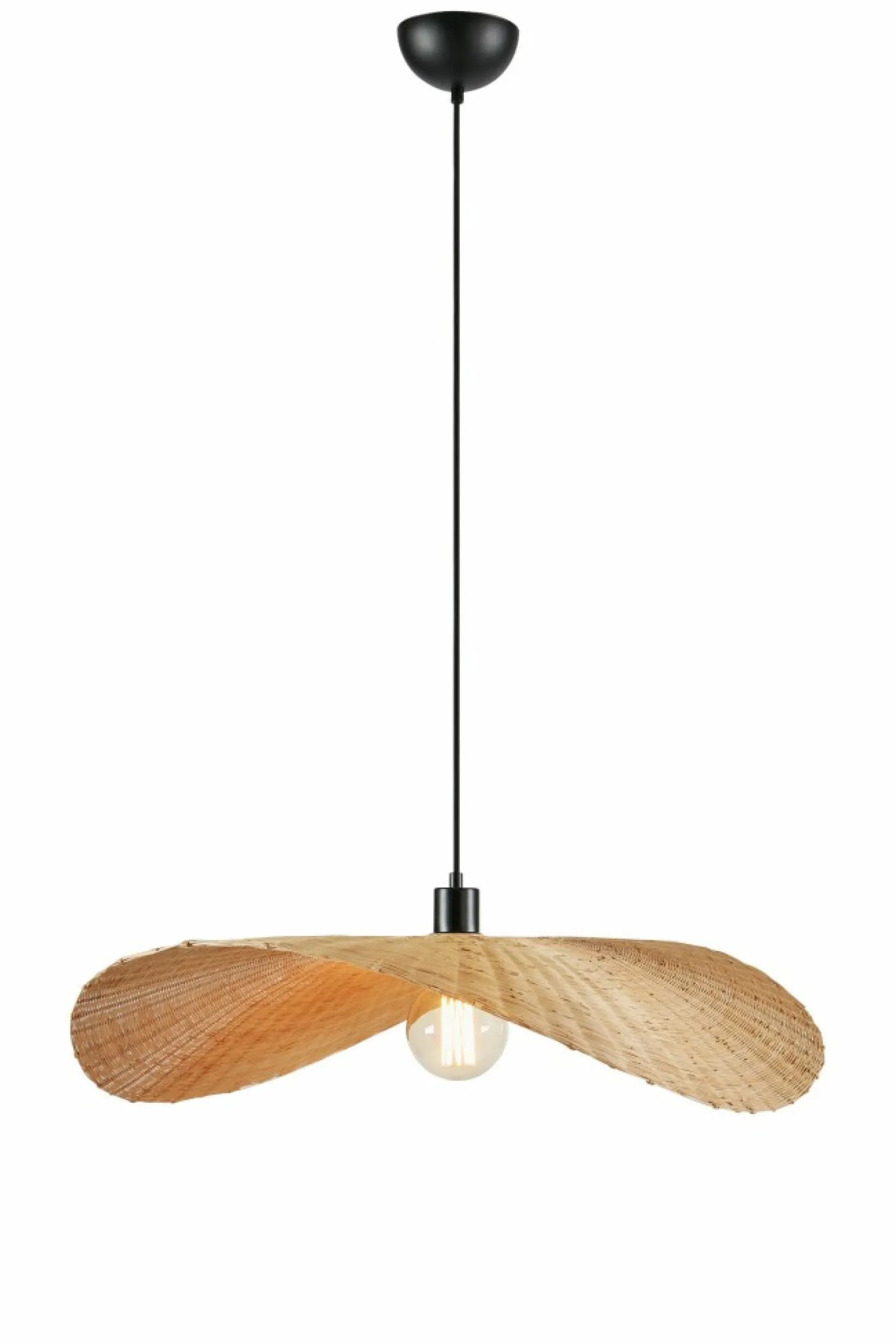 Outlet Lampa wisząca z bambusowym kapeluszem 108677 RAYO | Kaja Oświetlenie Żyrandole Nowoczesne
