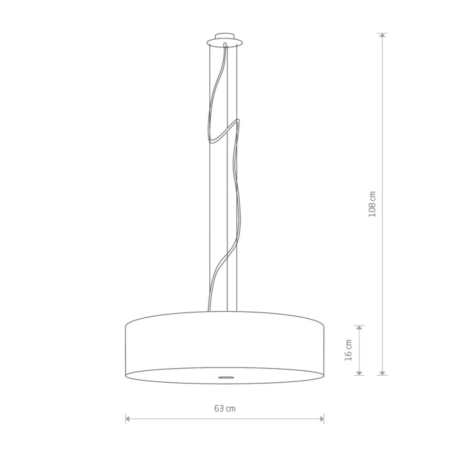 Best Sale Lampa wisząca z m, szerokim abażurem 6772 VIVIANE | Kaja Żyrandole Nowoczesne