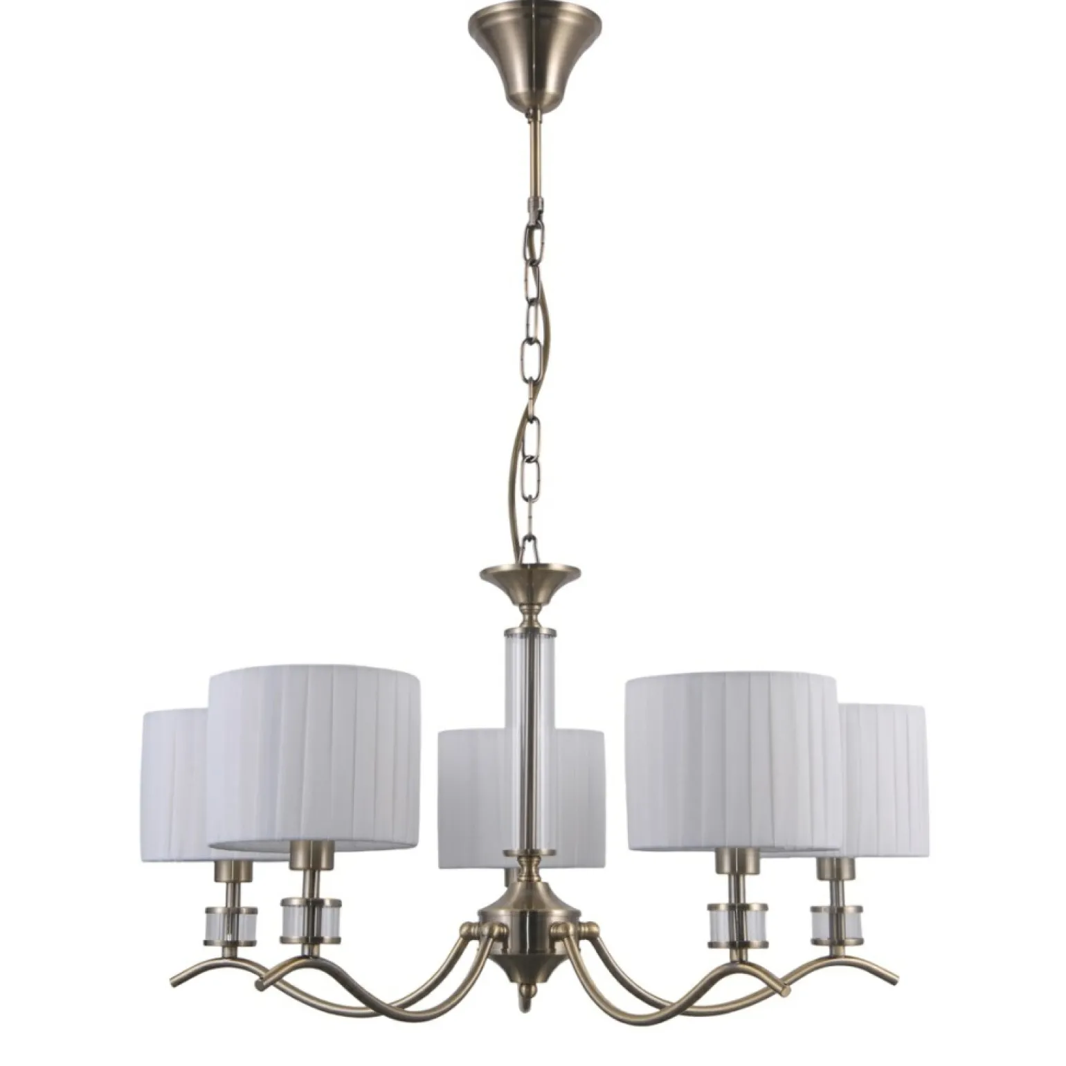 Discount Lampa wisząca z białymi abażurami PND-28343-5 FERLENA | Kaja Żyrandole Nowoczesne