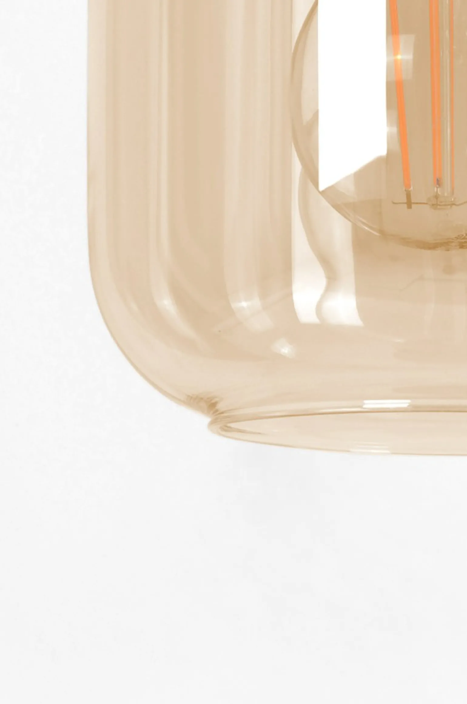Shop Lampa wisząca z bursztynowym kloszem K-5265 z serii DOKA | Kaja Żyrandole Nowoczesne