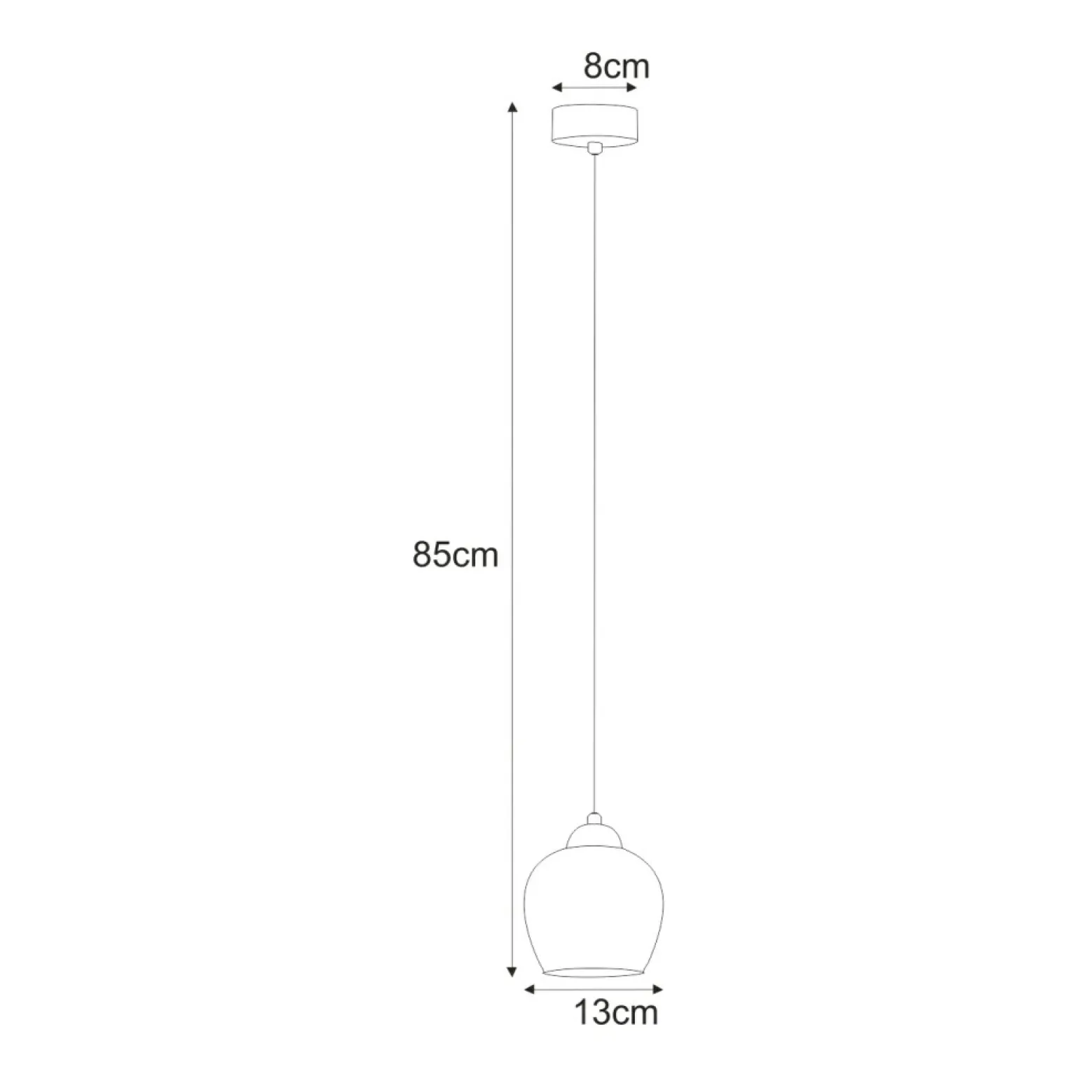 Best Lampa wisząca z bursztynowym kloszem K-5605 z serii TULA Żyrandole Nowoczesne