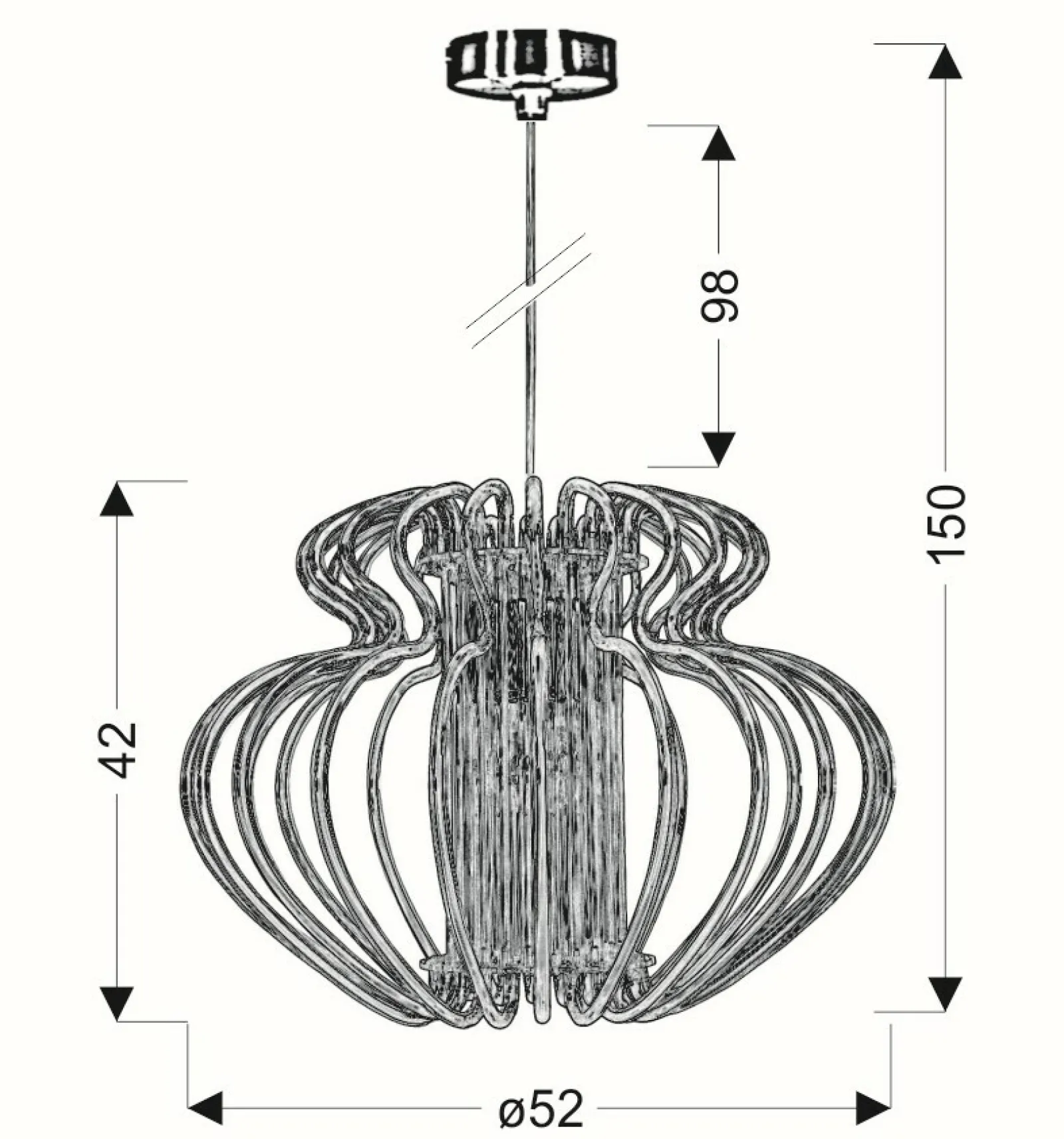 Sklep Kaja Lampa wisząca z mi rurkami 31-36578 IMPERIA | Kaja Oświetlenie* Randole Tradycyjne