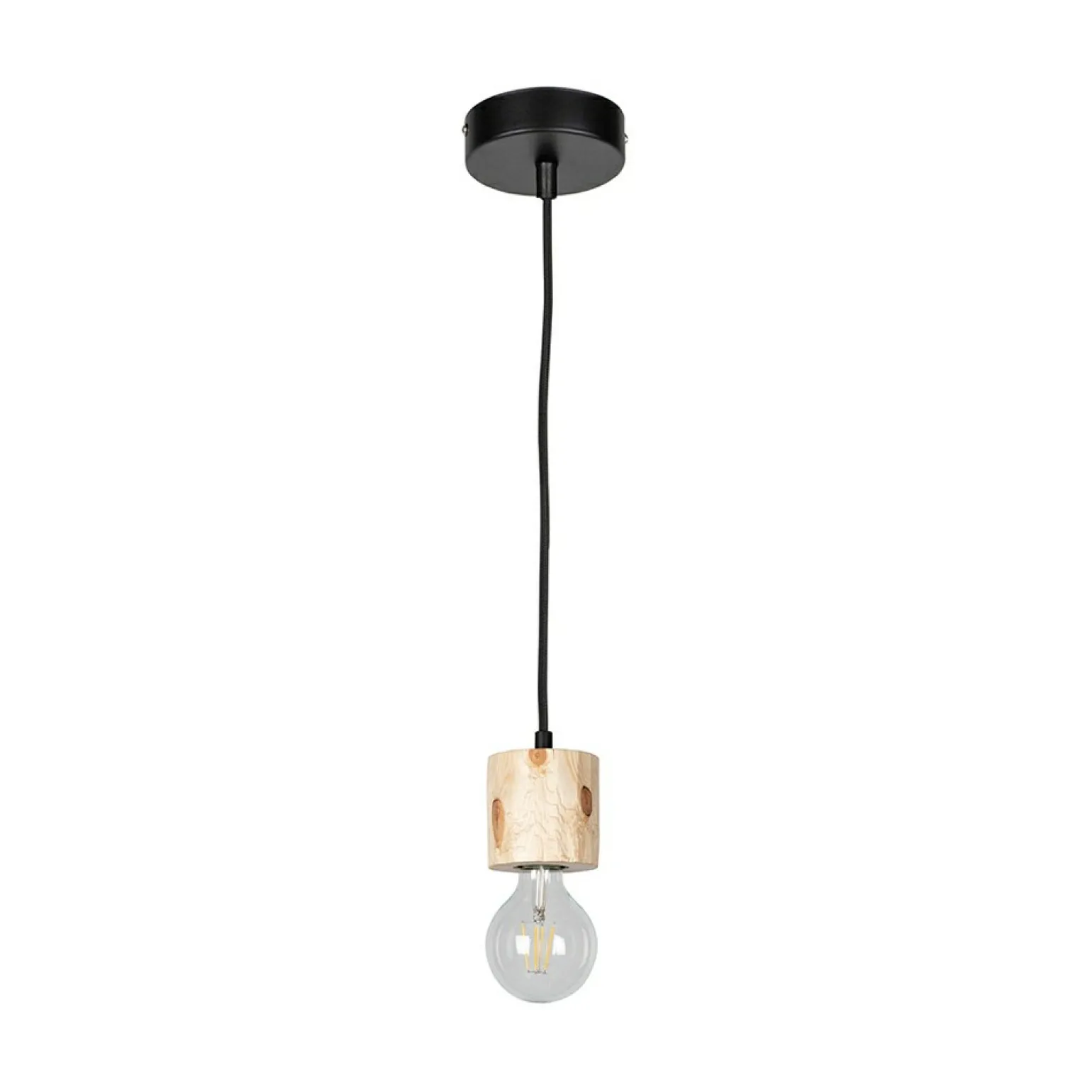 New Lampa wisząca z drewnem, do nowoczesnej kuchni 7161150 PINO | Kaja Żyrandole Nowoczesne