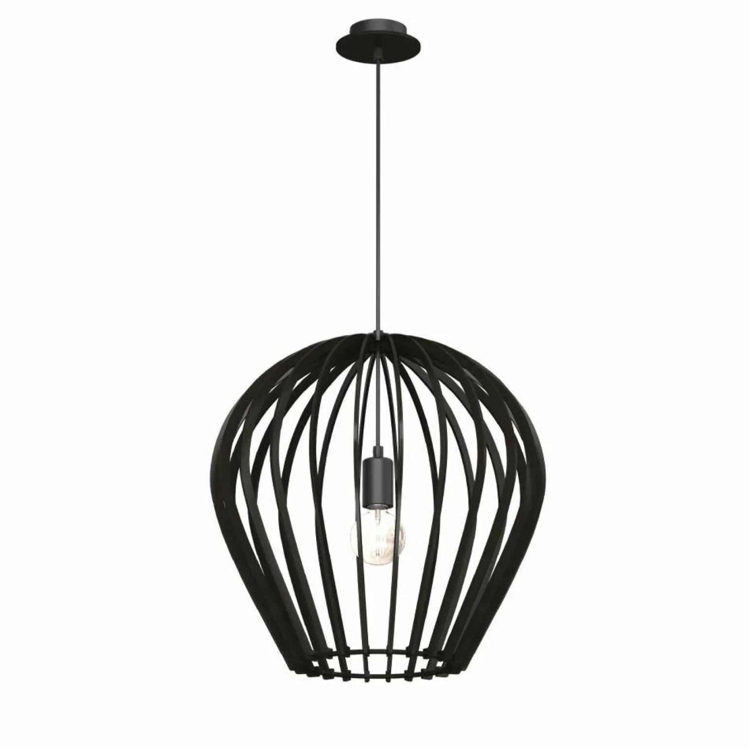 Cheap Lampa wisząca z drewnianym abażurem ANT 5019 BALA | Kaja Oświetlenie Żyrandole Nowoczesne