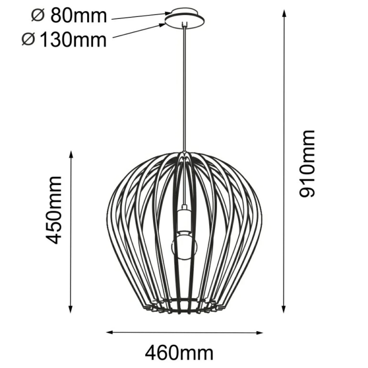 Cheap Lampa wisząca z drewnianym abażurem ANT 5019 BALA | Kaja Oświetlenie Żyrandole Nowoczesne