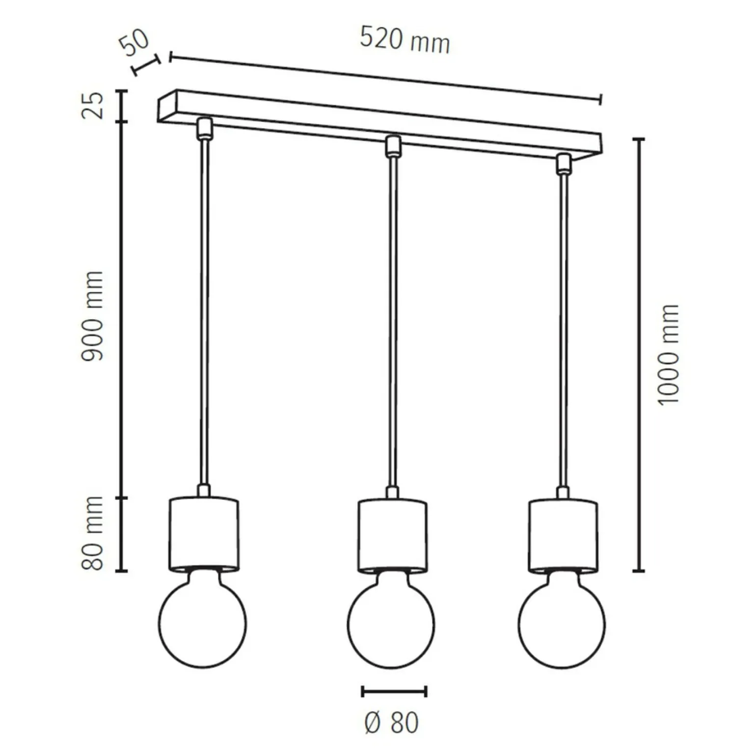 Sale Lampa wisząca z drewnianymi oprawkami E27 71689304 PINO | Kaja Żyrandole Nowoczesne