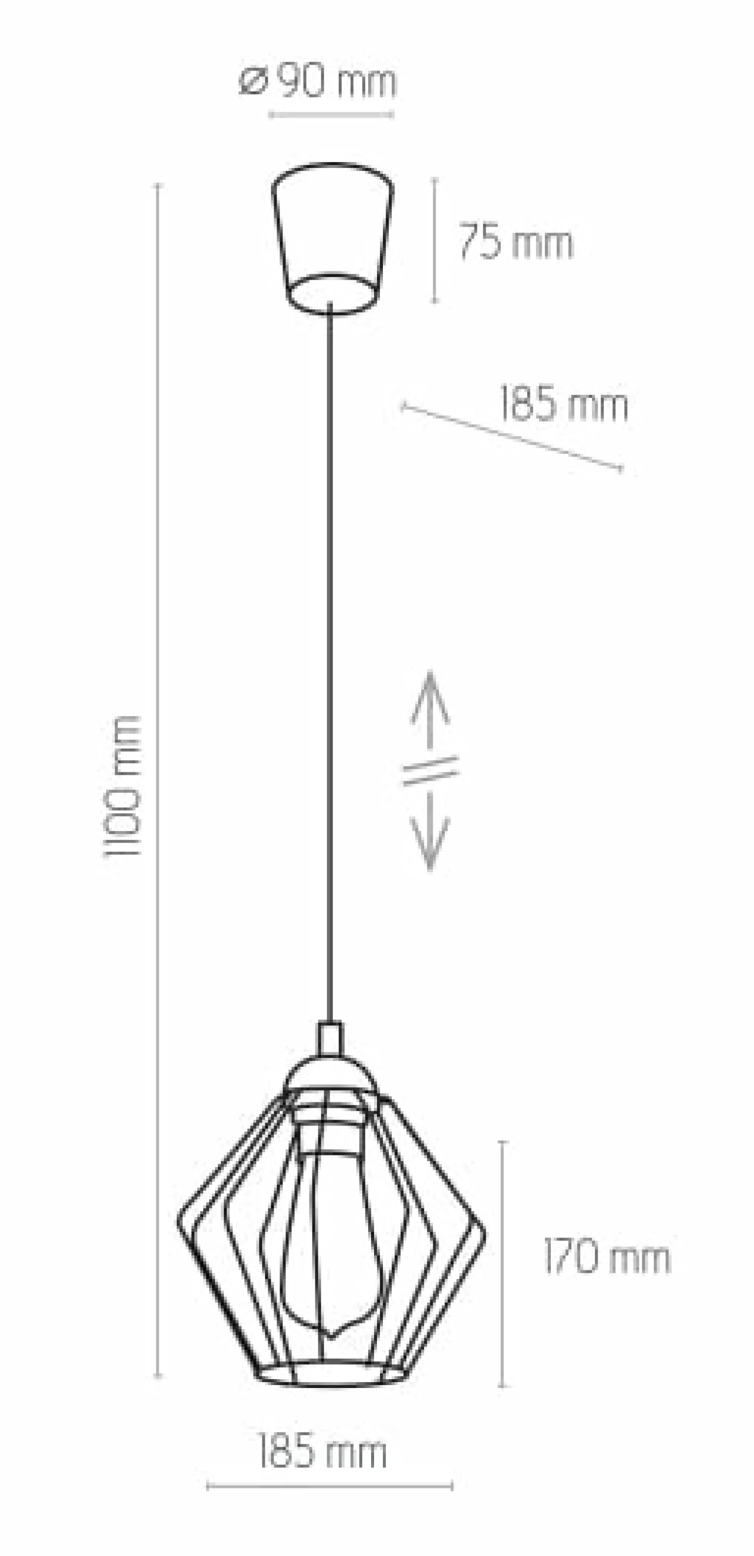 Best Sale Lampa wisząca z drucianym kloszem TK 1642 GALAXY | Kaja Oświetlenie Żyrandole Nowoczesne