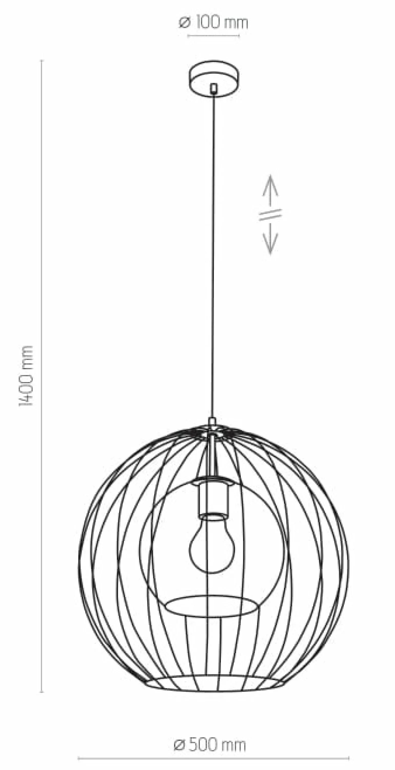 Flash Sale Lampa wisząca z drucianym kloszem TK 2552 UNIVERSO | Kaja Oświetlenie Żyrandole Nowoczesne