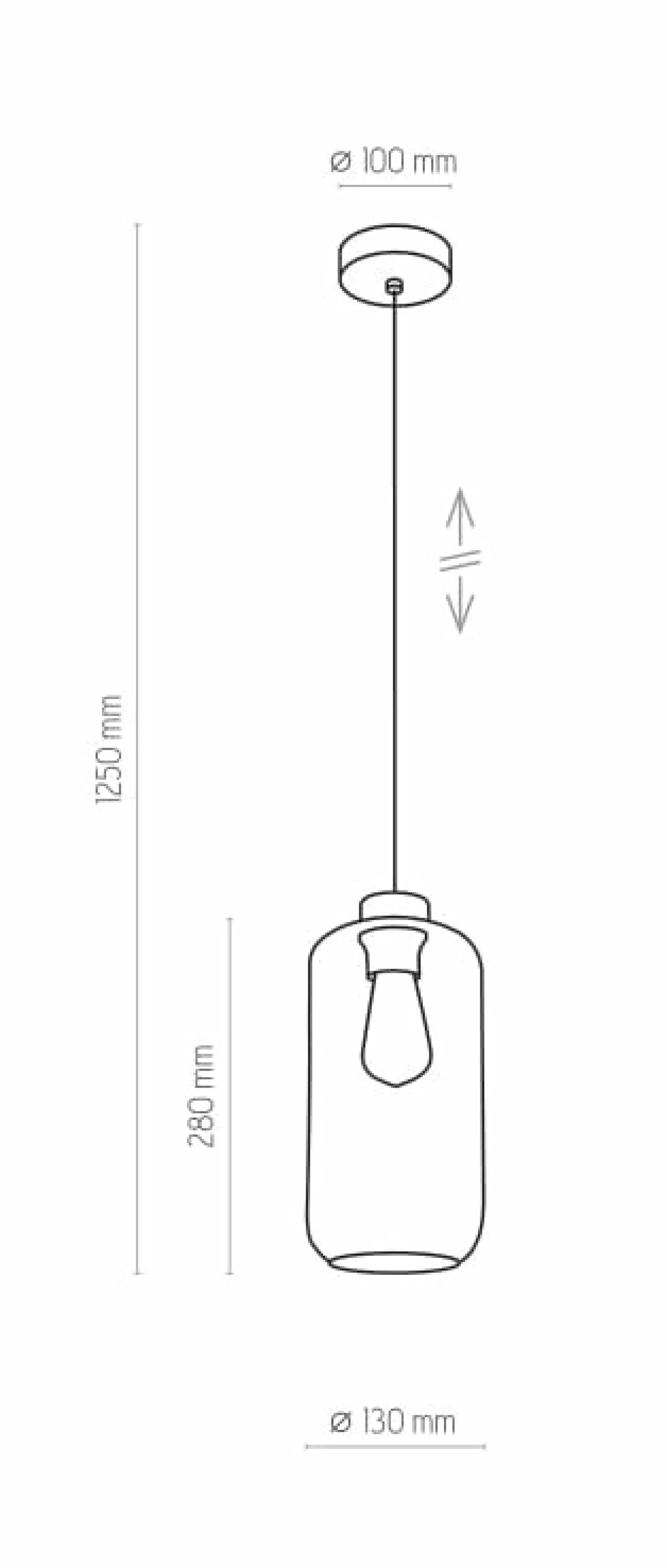 Store Lampa wisząca z długim, wąskim kloszem TK 2077 MARCO | Kaja Żyrandole Nowoczesne