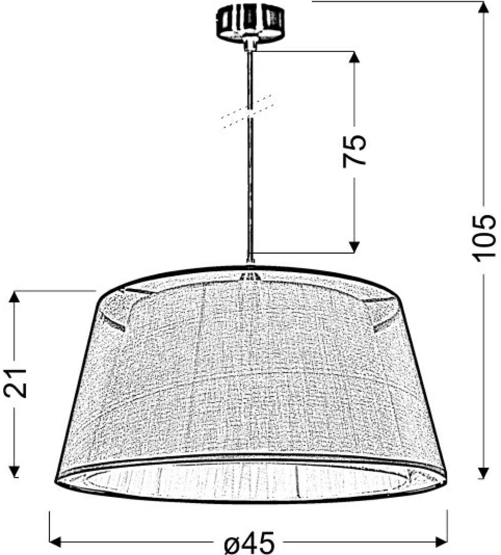 Sklep Kaja Lampa wisząca z dwuwarstwowym abażurem 31-24961 CHARLIE | Kaja* Randole Tradycyjne