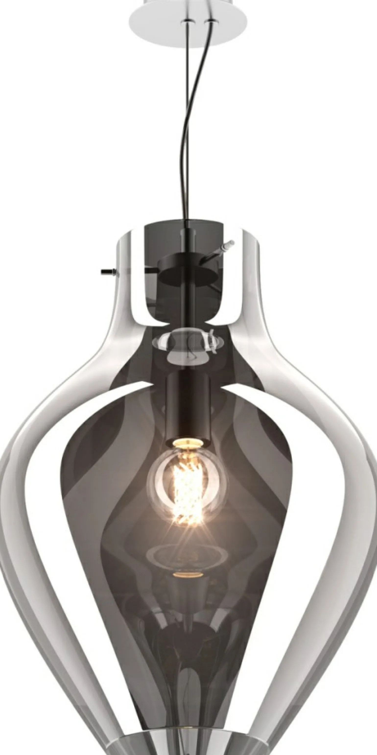 Best Sale Lampa wisząca z dymionym kloszem P19066A-D38 BRESSO | Kaja Żyrandole Nowoczesne