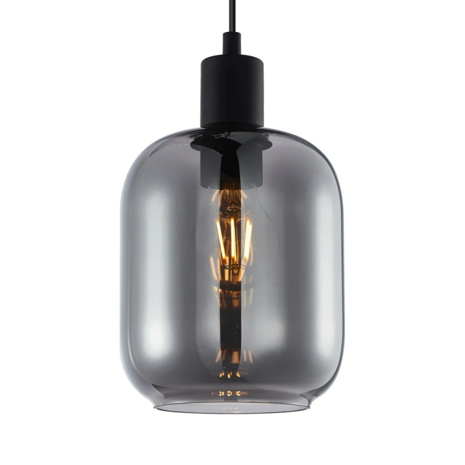 Hot Lampa wisząca z dymionym szkłem PND-29258S-1-BK-SG z serii ZONA Żyrandole Nowoczesne