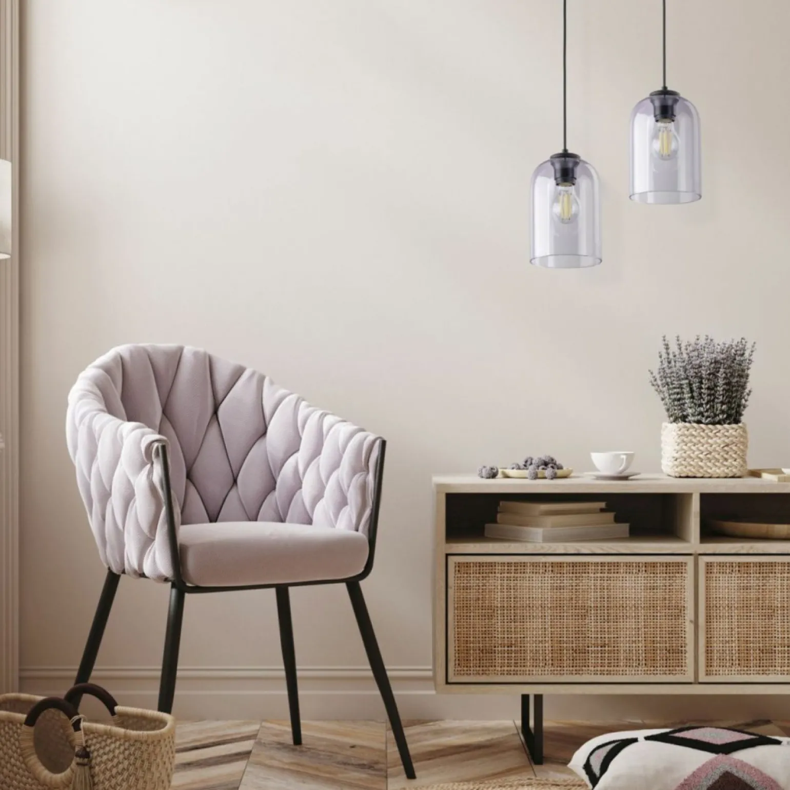 Flash Sale Lampa wisząca z fioletowym kloszem TK 10299 MOLLY | Kaja Oświetlenie Żyrandole Nowoczesne