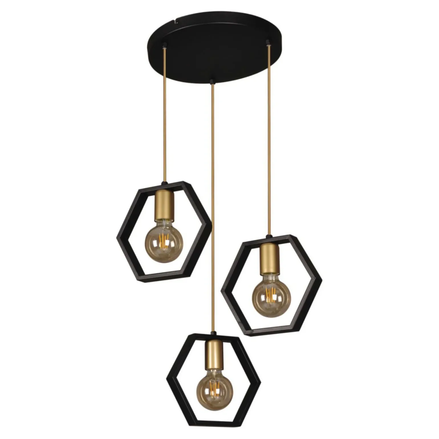 Online Lampa wisząca z geometrycznymi kloszami K-4722 HONEY | Kaja Żyrandole Nowoczesne