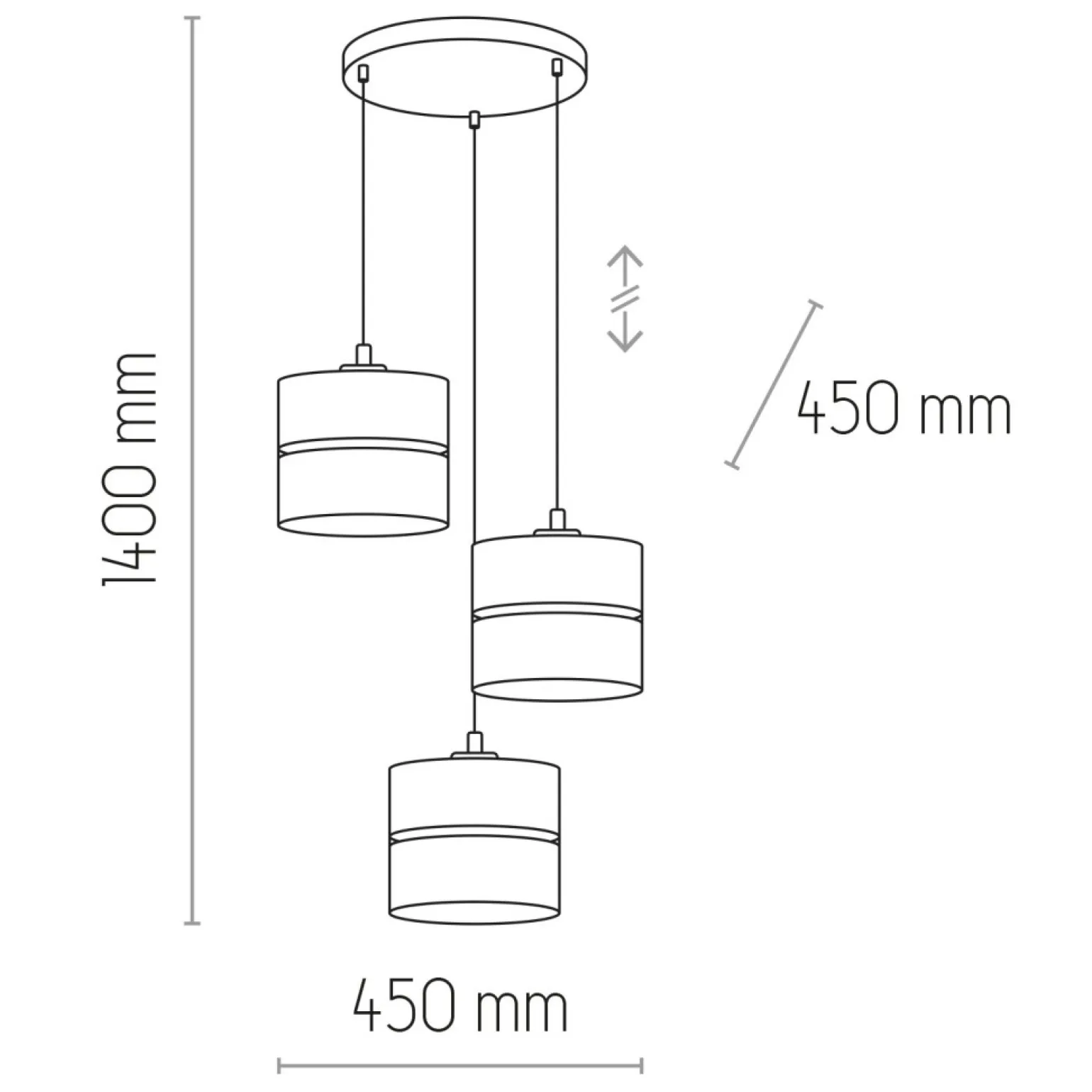 New Lampa wisząca z jutowymi abażurami TK 6575 LINOBIANCO | Kaja Żyrandole Nowoczesne