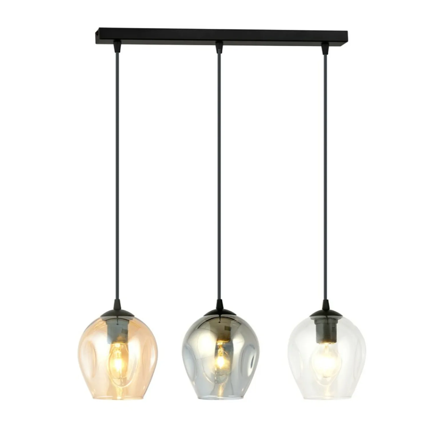 Best Sale Lampa wisząca z kolorowymi kloszami, nad stół 678/3 ISTAR | Kaja Żyrandole Nowoczesne