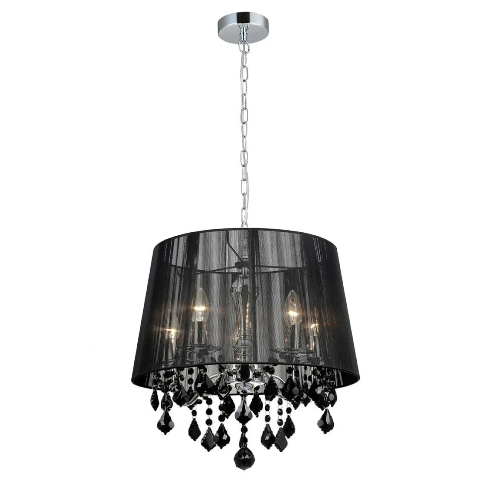 Sklep Kaja Lampa wisząca z kryształkami MDM-2572/5 BK CORNELIA | Kaja Oświetlenie* Żyrandole Z Abażurem