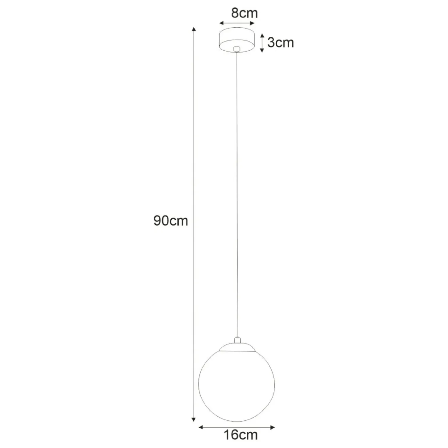 Best Sale Lampa wisząca z kulistym kloszem o średnicy 16cm K-5311 z serii ELMO Żyrandole Nowoczesne