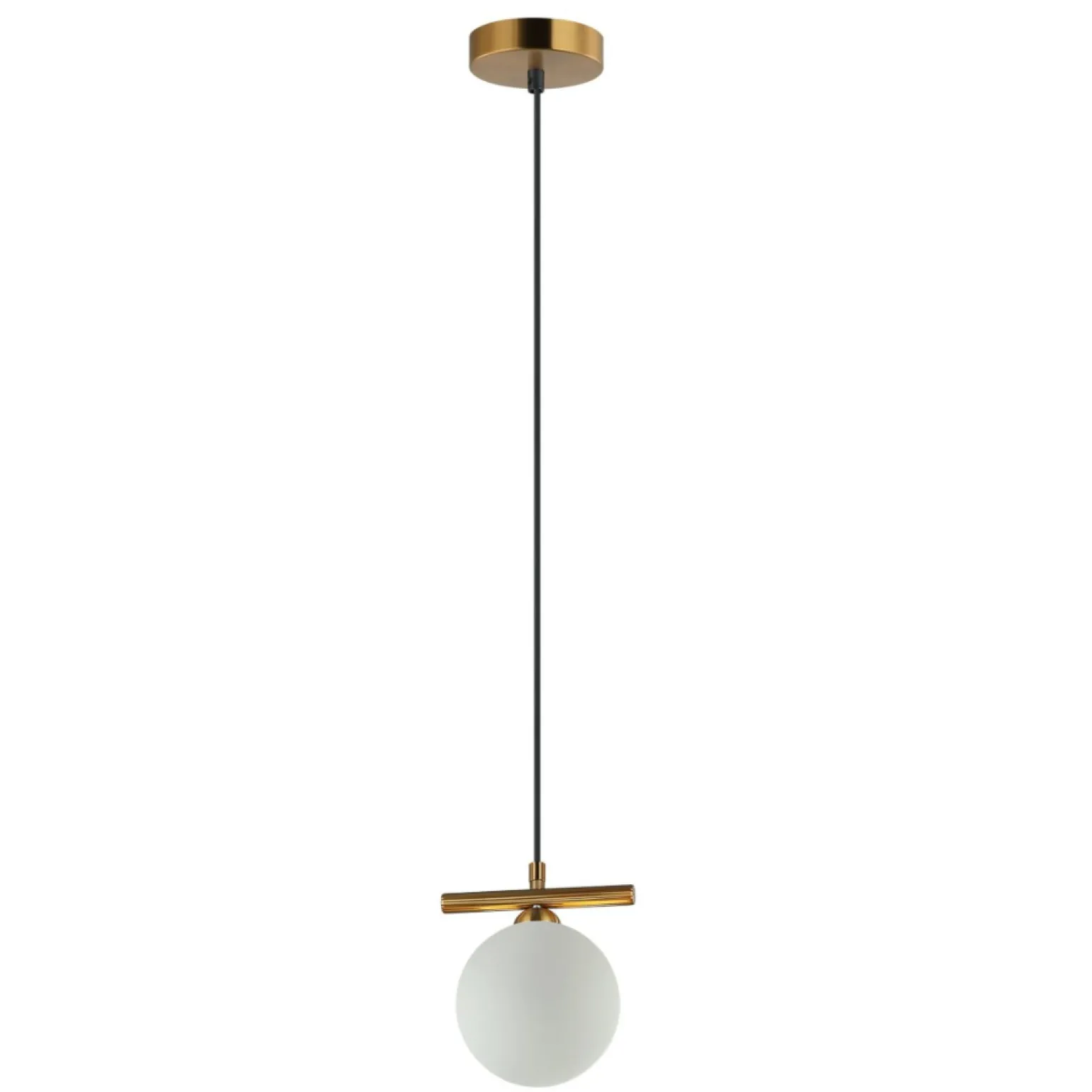 Shop Lampa wisząca z małym, okrągłym kloszem PND-463321S-BRO+W MERSETA Żyrandole Nowoczesne