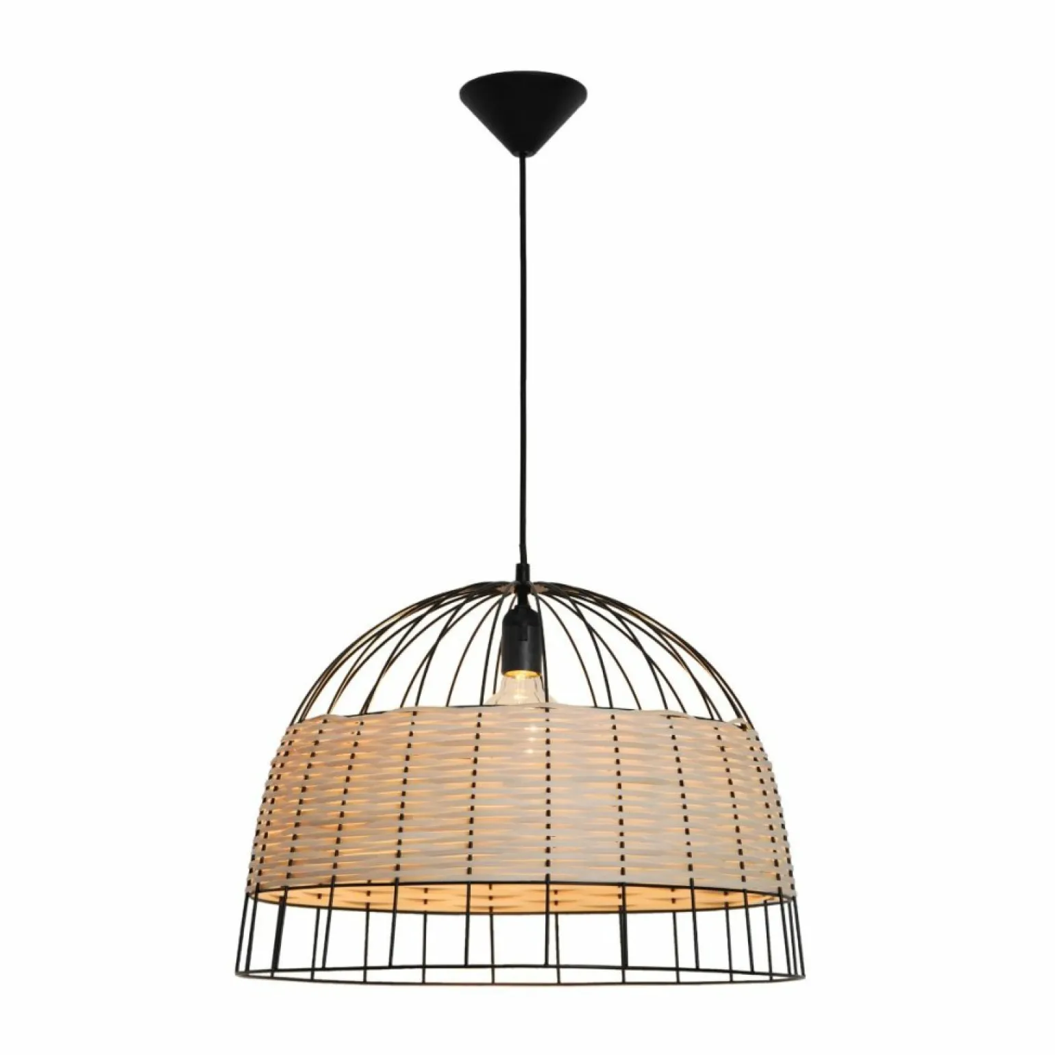Best Sale Lampa wisząca z metalowo-rattanowym kloszem P21074-D50 z serii BOHO Żyrandole Nowoczesne