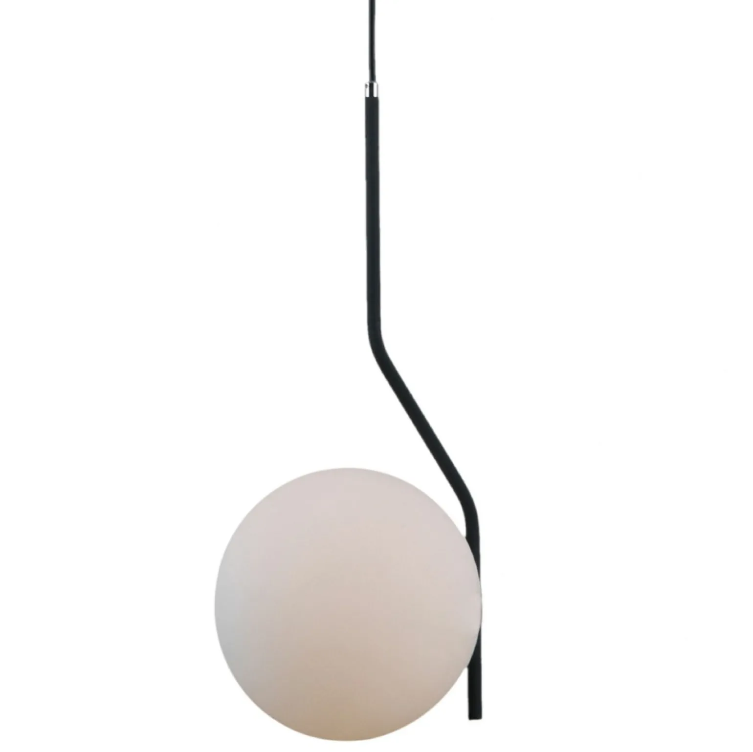 Cheap Lampa wisząca z mlecznym kloszem PND-3300-1-BK CARIMI | Kaja Żyrandole Nowoczesne