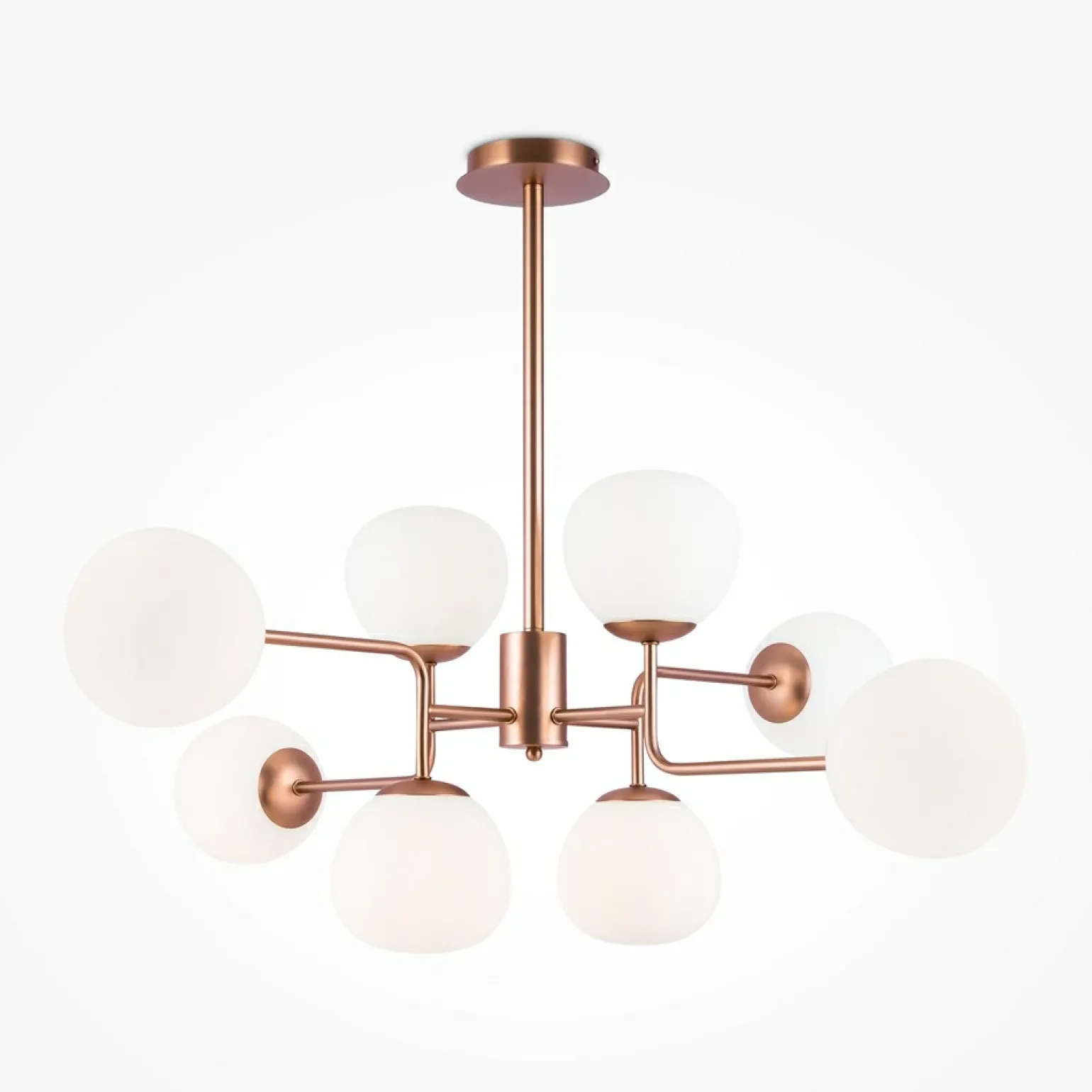 Sale Lampa wisząca z mlecznymi kloszami MOD221-PL-08-G ERICH | Kaja Żyrandole Nowoczesne