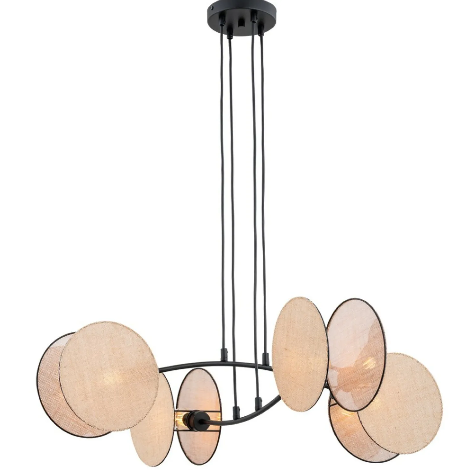 Cheap Lampa wisząca z naturalnymi abażurami 1328/4 MOTIF | Kaja Oświetlenie Żyrandole Nowoczesne