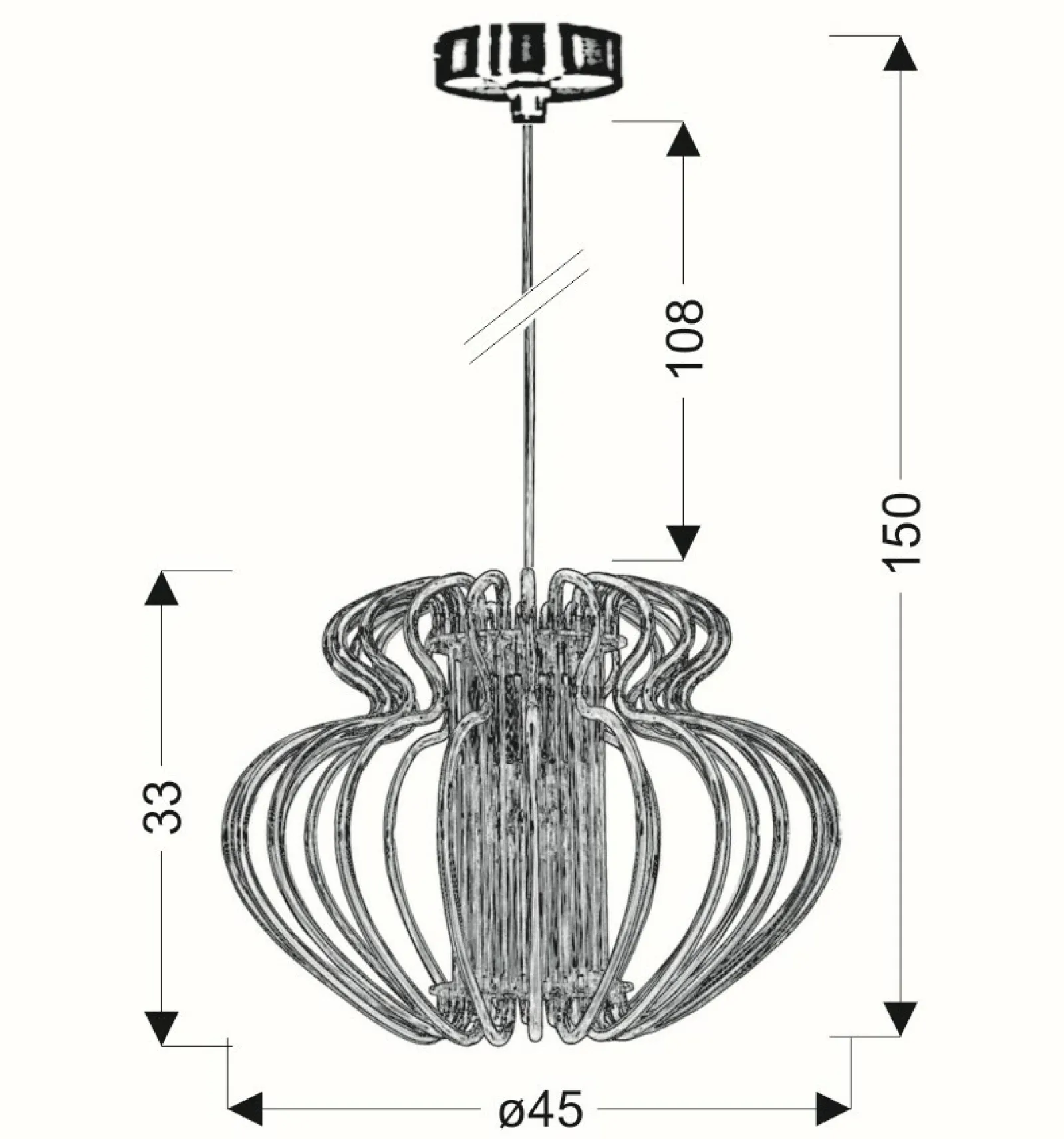 Sklep Kaja Lampa wisząca z m zdobieniem 31-36592 IMPERIA | Kaja* Randole Tradycyjne