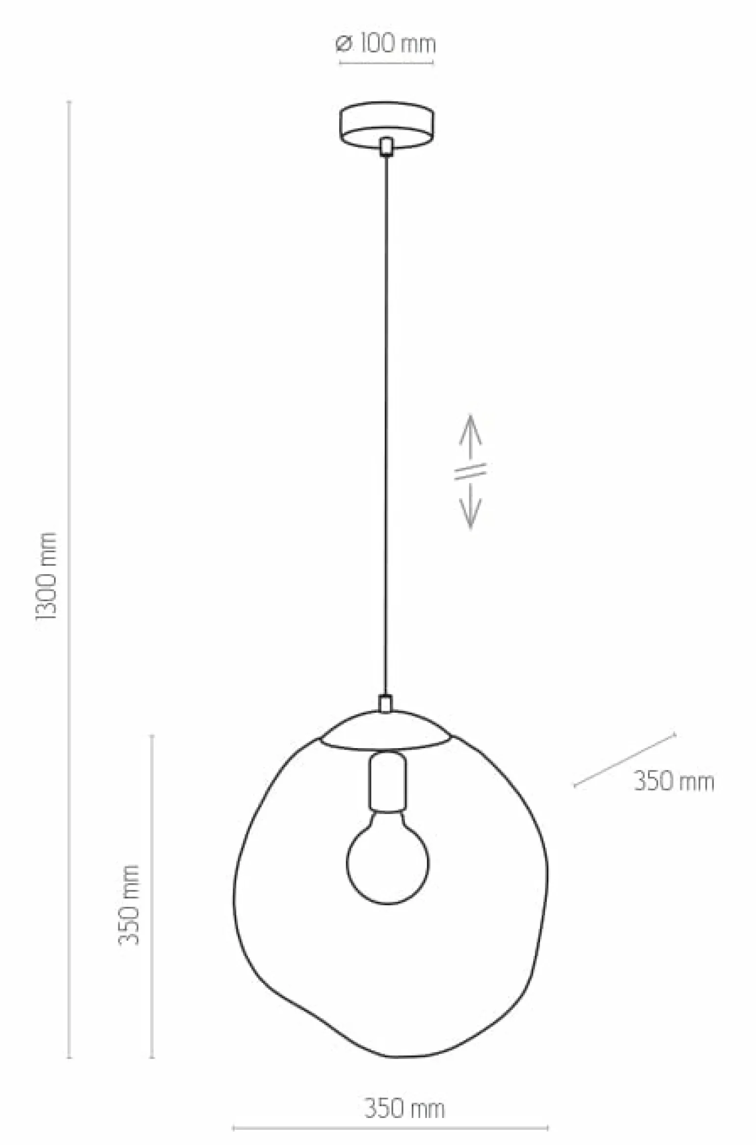 Cheap Lampa wisząca z niesymetrycznym kloszem TK 4262 SOL | Kaja Oświetlenie Żyrandole Nowoczesne