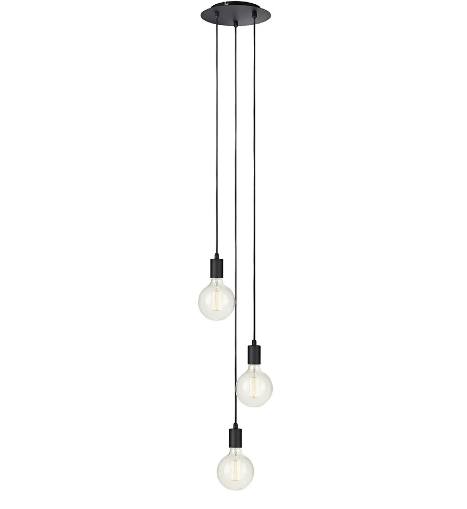 New Lampa wisząca z okrągłą czarną podsufitką 106334 | Kaja Oświetlenie Żyrandole Nowoczesne