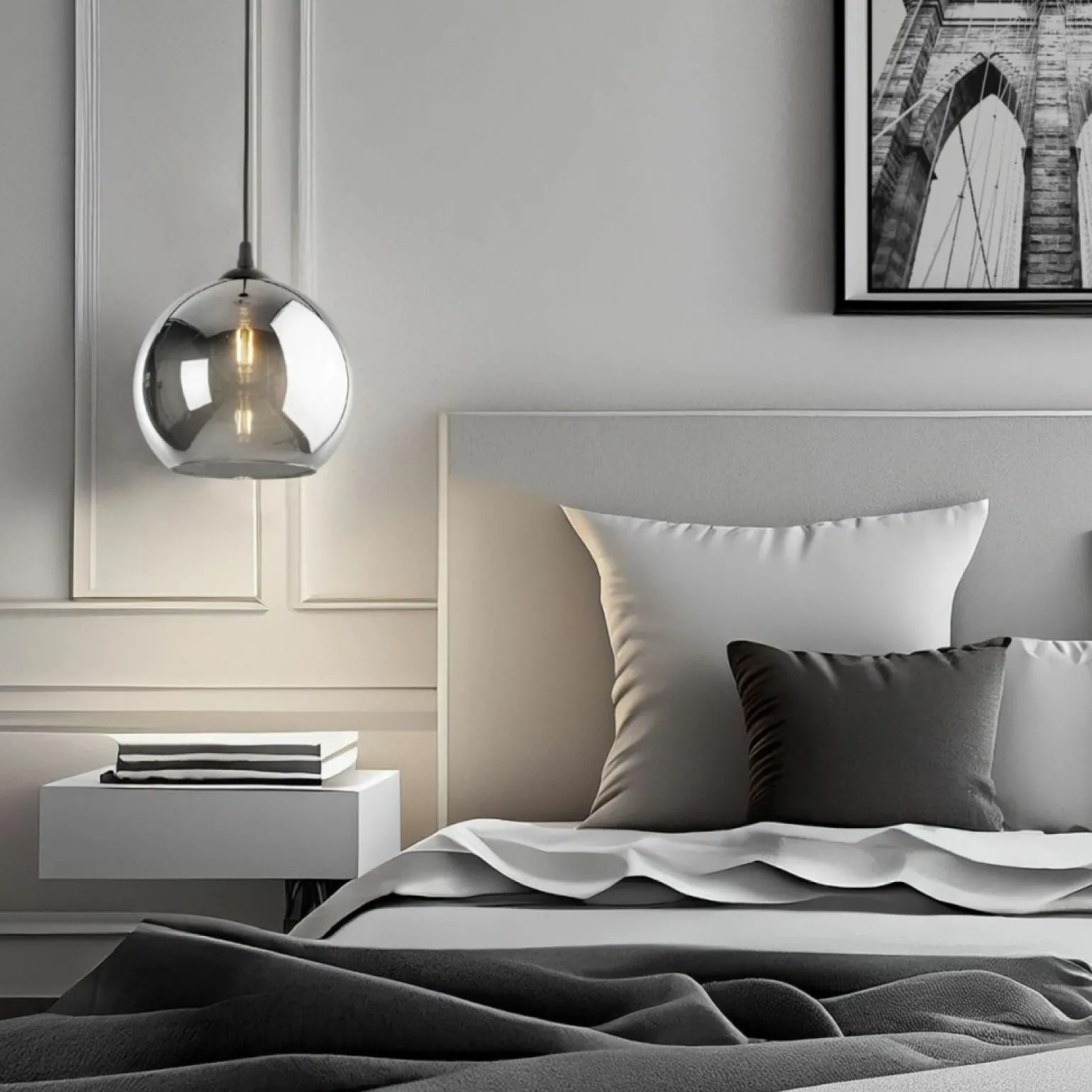 Sale Lampa wisząca z okrągłym, lustrzanym kloszem TK 5765 z serii VENEZIA Żyrandole Nowoczesne