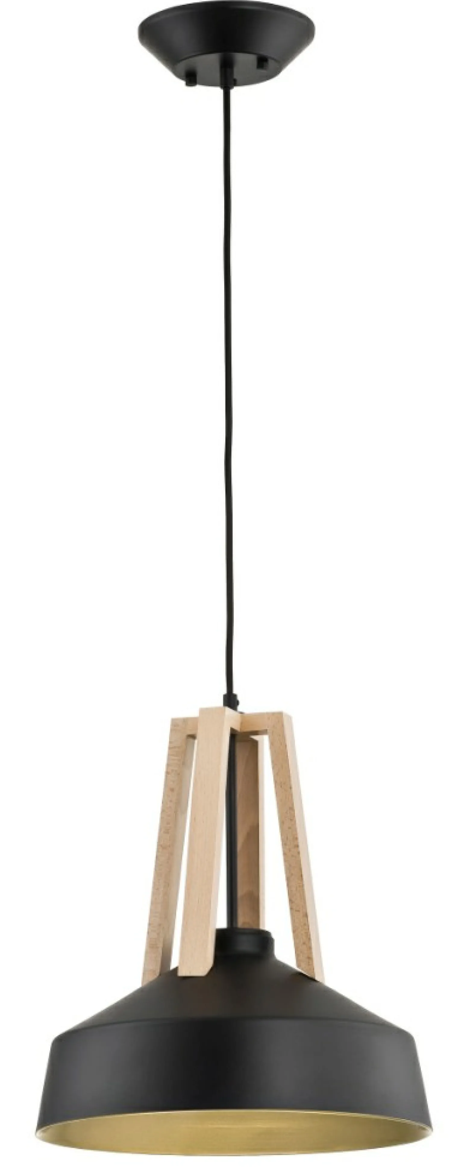 Outlet Lampa wisząca z ozdobnym drewnianym elementem AL 60284 | Kaja Żyrandole Nowoczesne