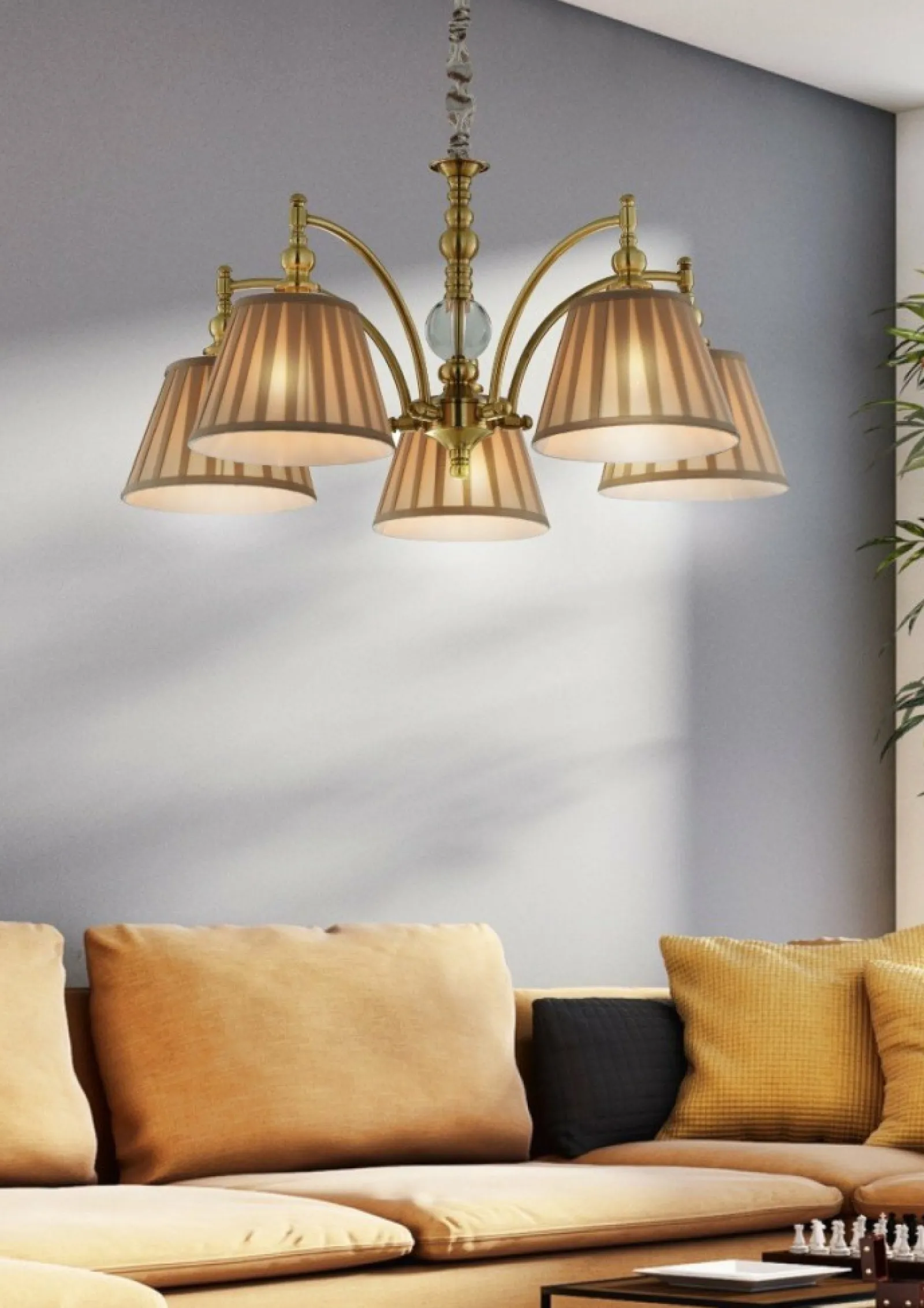 Sklep Kaja Lampa wisząca z plisowanymi abażurami 35-13859 AUSTIN | Kaja* Randole Tradycyjne
