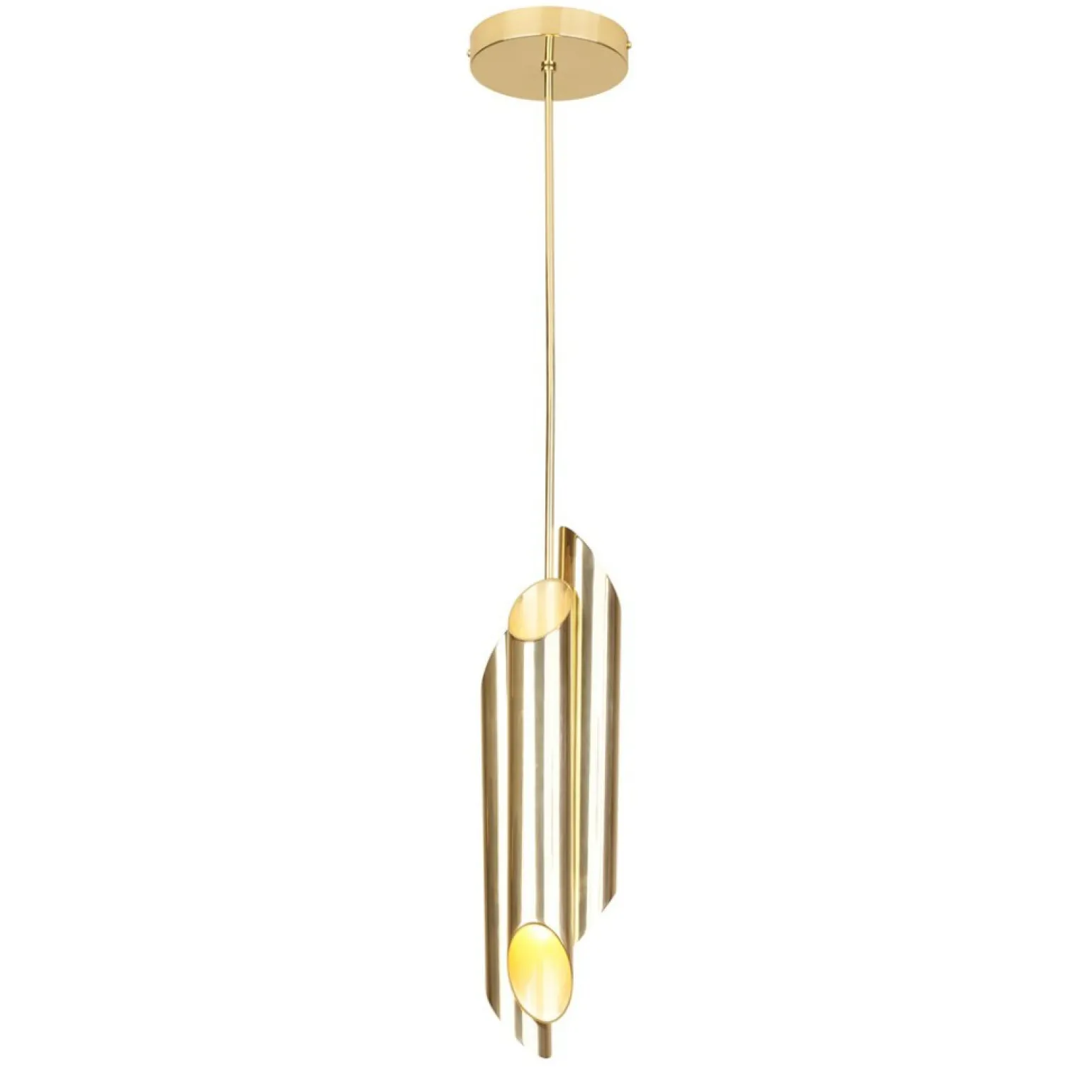 Flash Sale Lampa wisząca z połączonymi, złotymi tubami MZ5014 LIBRA | Kaja Żyrandole Nowoczesne