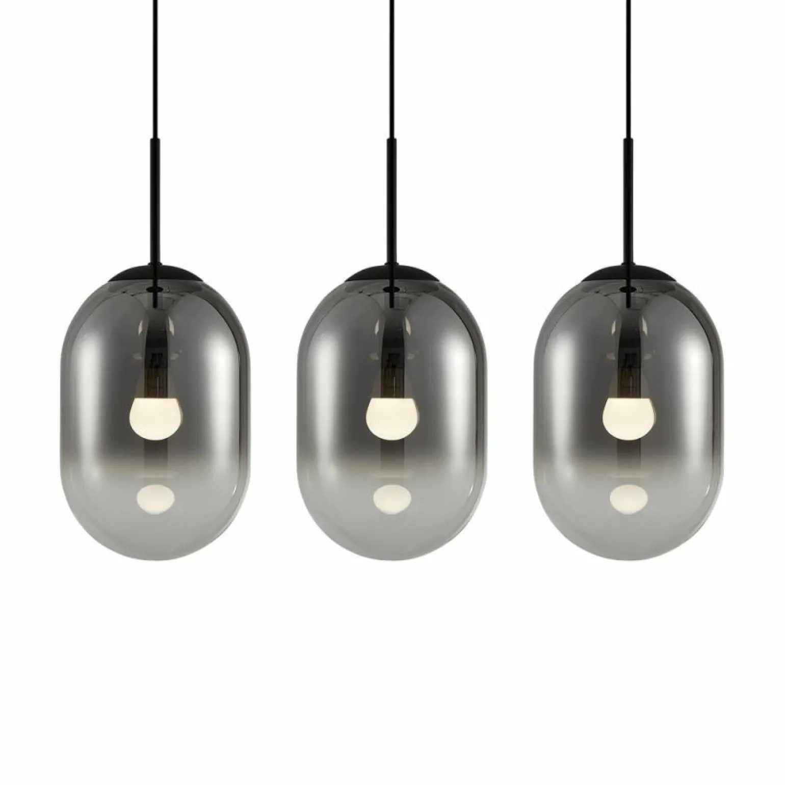 Shop Lampa wisząca z podłużnymi, dymionymi kloszami ML0321 ALIAS | Kaja Żyrandole Nowoczesne