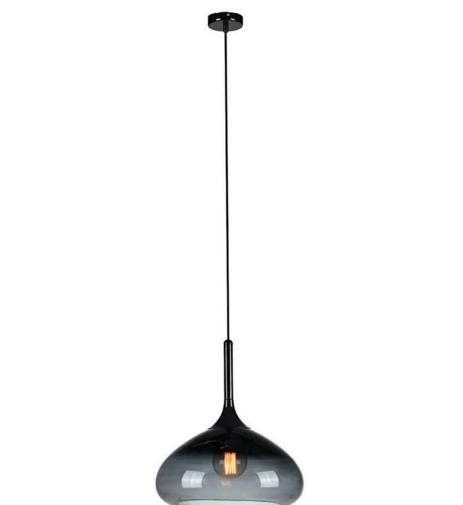 Sale Lampa wisząca z przydymionym kloszem 106394 | Kaja Oświetlenie Żyrandole Nowoczesne