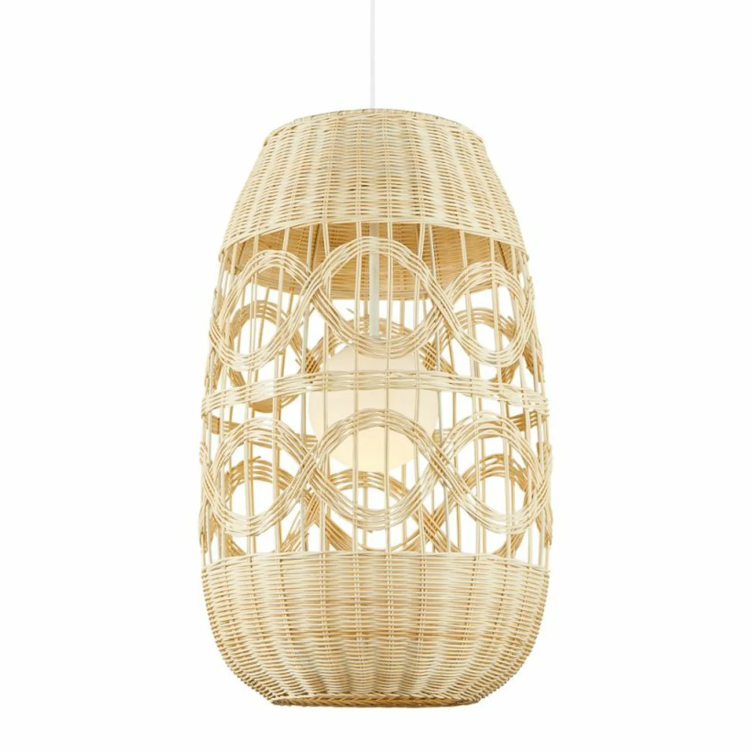 Fashion Lampa wisząca z rattanowym, plecionym abażurem ML0353 ARONA | Kaja Żyrandole Nowoczesne