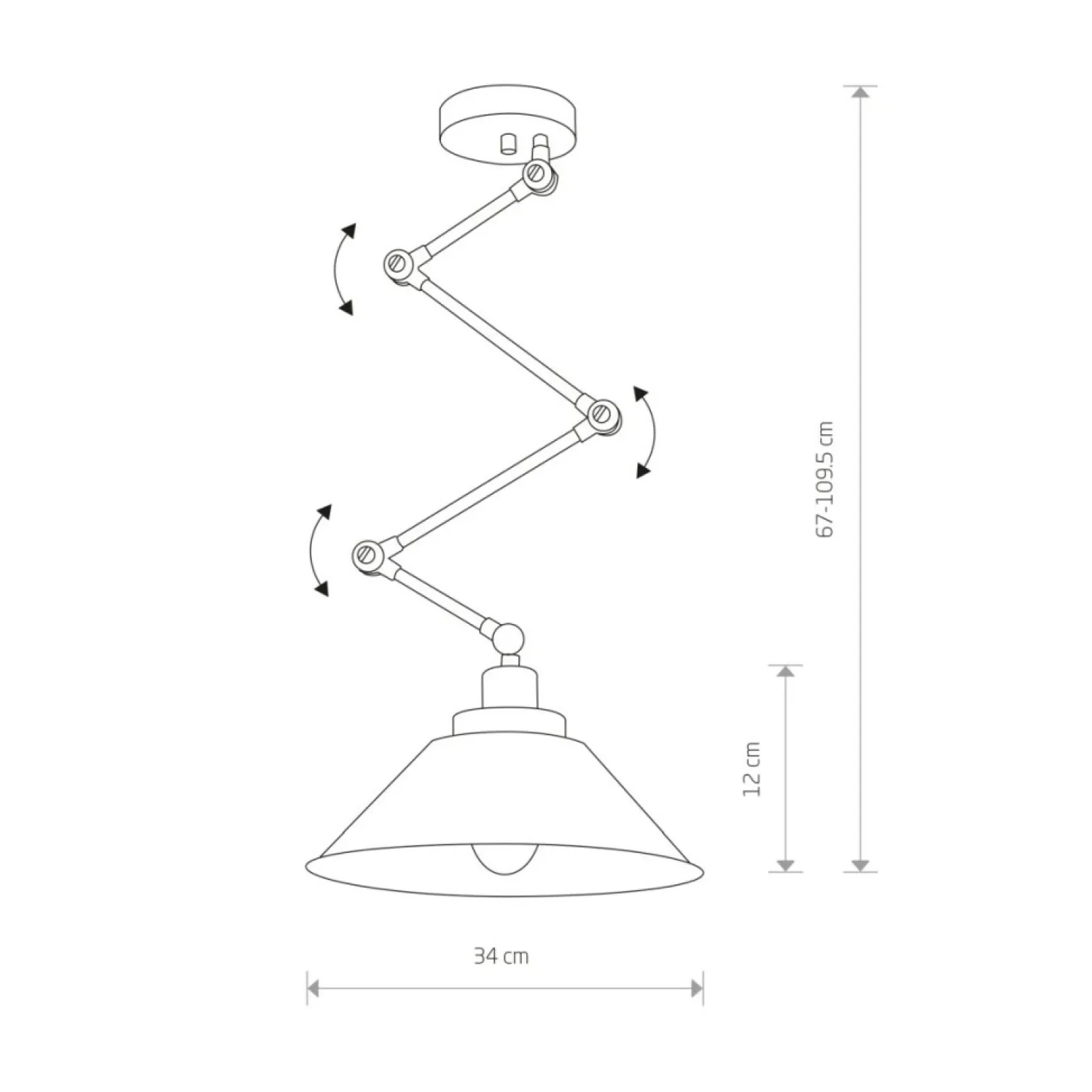 Store Lampa wisząca z regulacją kąta świecenia 9126 | Kaja Oświetlenie Żyrandole Nowoczesne