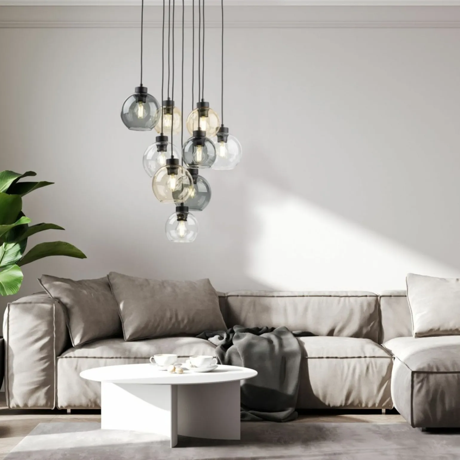 Clearance Lampa wisząca z różnokolorowymi kloszami TK 10247 CUBUS MIX | Kaja Żyrandole Nowoczesne