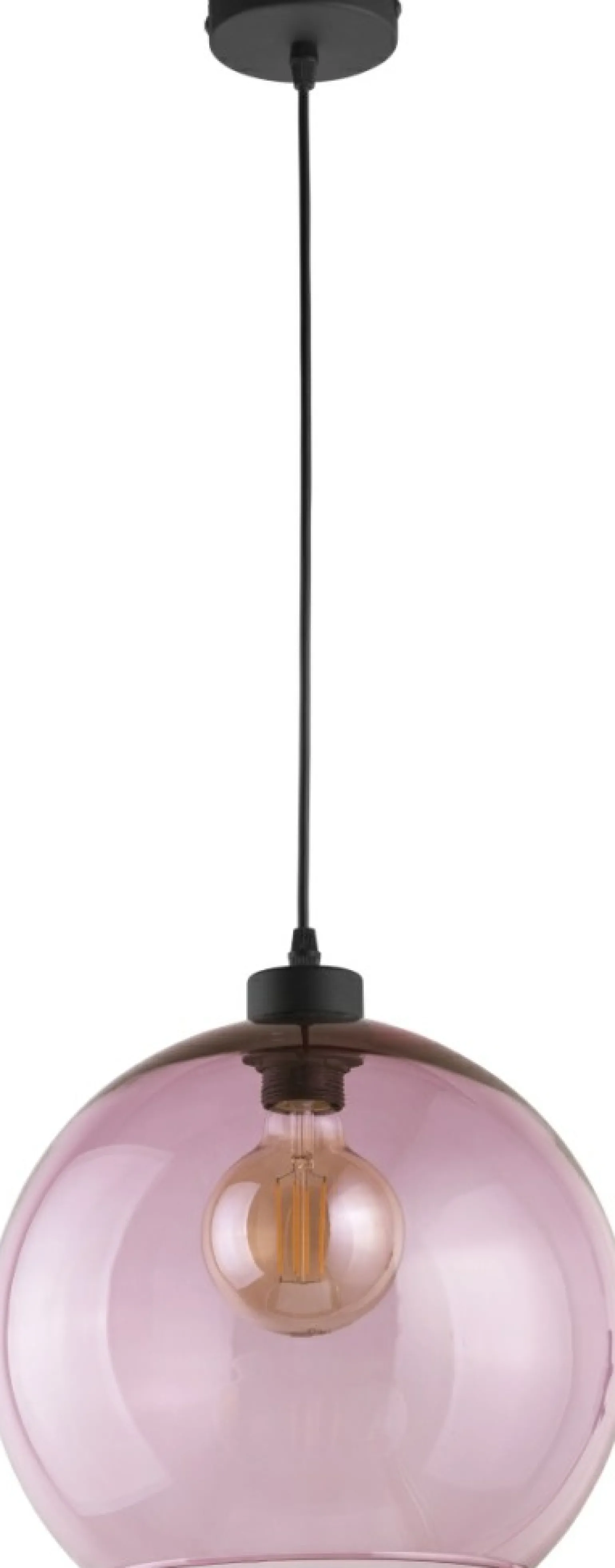 Clearance Lampa wisząca z różowym, okrągłym kloszem TK 2764 CUBUS | Kaja Żyrandole Nowoczesne