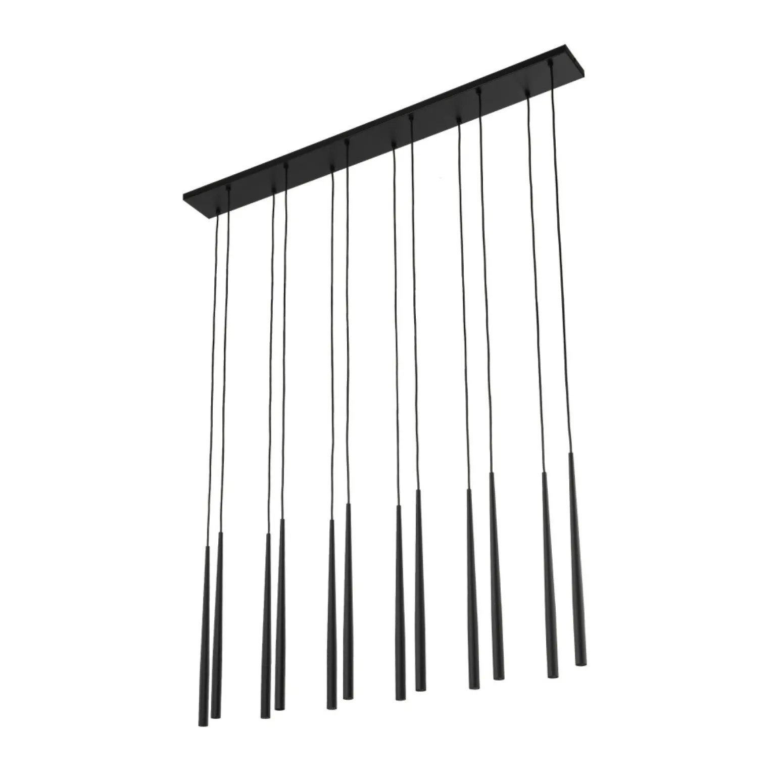 Hot Lampa wisząca z wąskimi tubami, nad stół TK 10115 PIANO BLACK | Kaja Żyrandole Nowoczesne