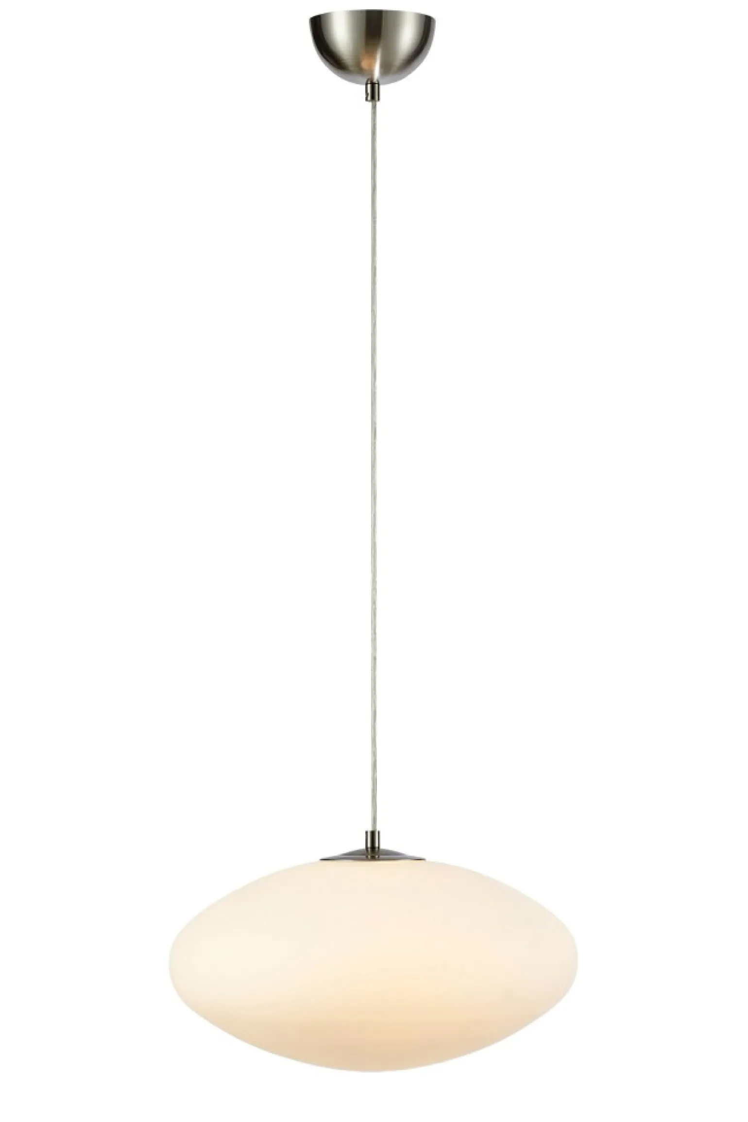 Outlet Lampa wisząca ze spłaszczonym, białym kloszem 108437 z serii LOCUS Żyrandole Nowoczesne