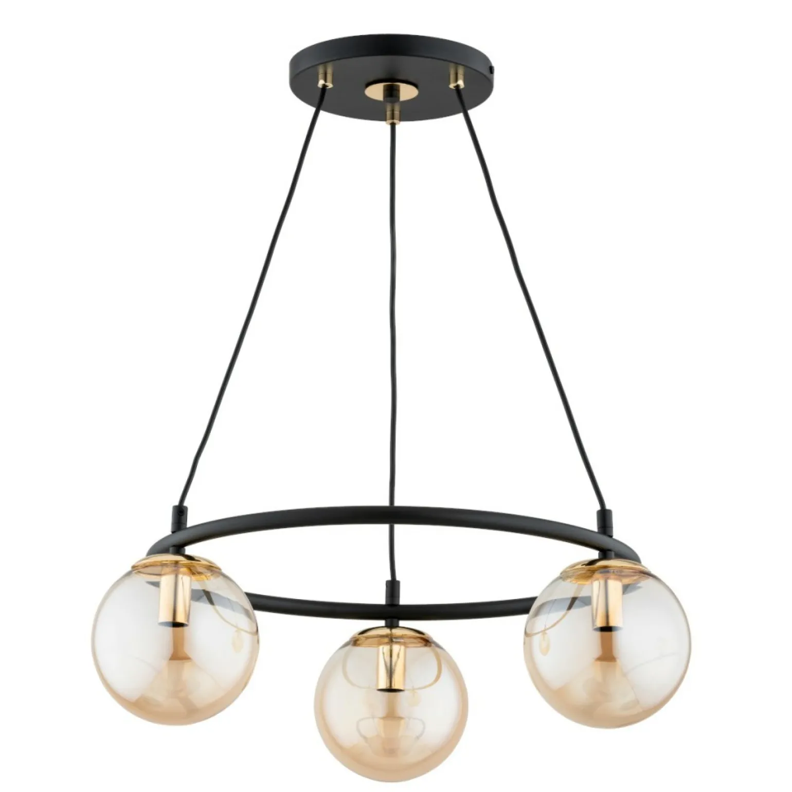Sale Lampa wisząca ze złotymi elementami ozdobnymi AL 62427 z serii RINGO Żyrandole Nowoczesne