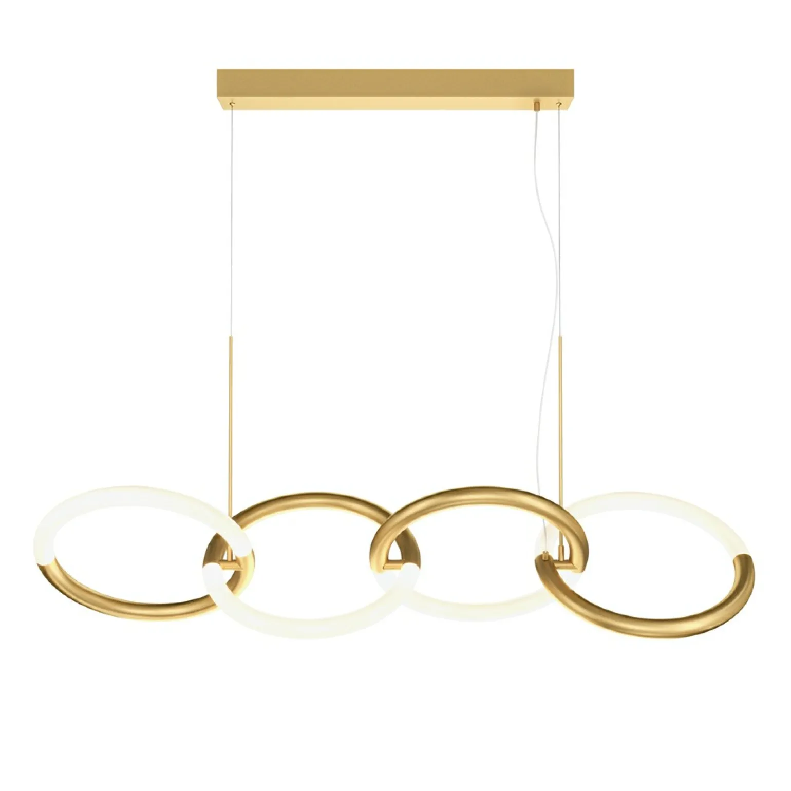 Fashion Lampa wisząca, złoto-białe obręcze MOD165PL-L40G3K z serii NODE | Kaja Żyrandole Nowoczesne