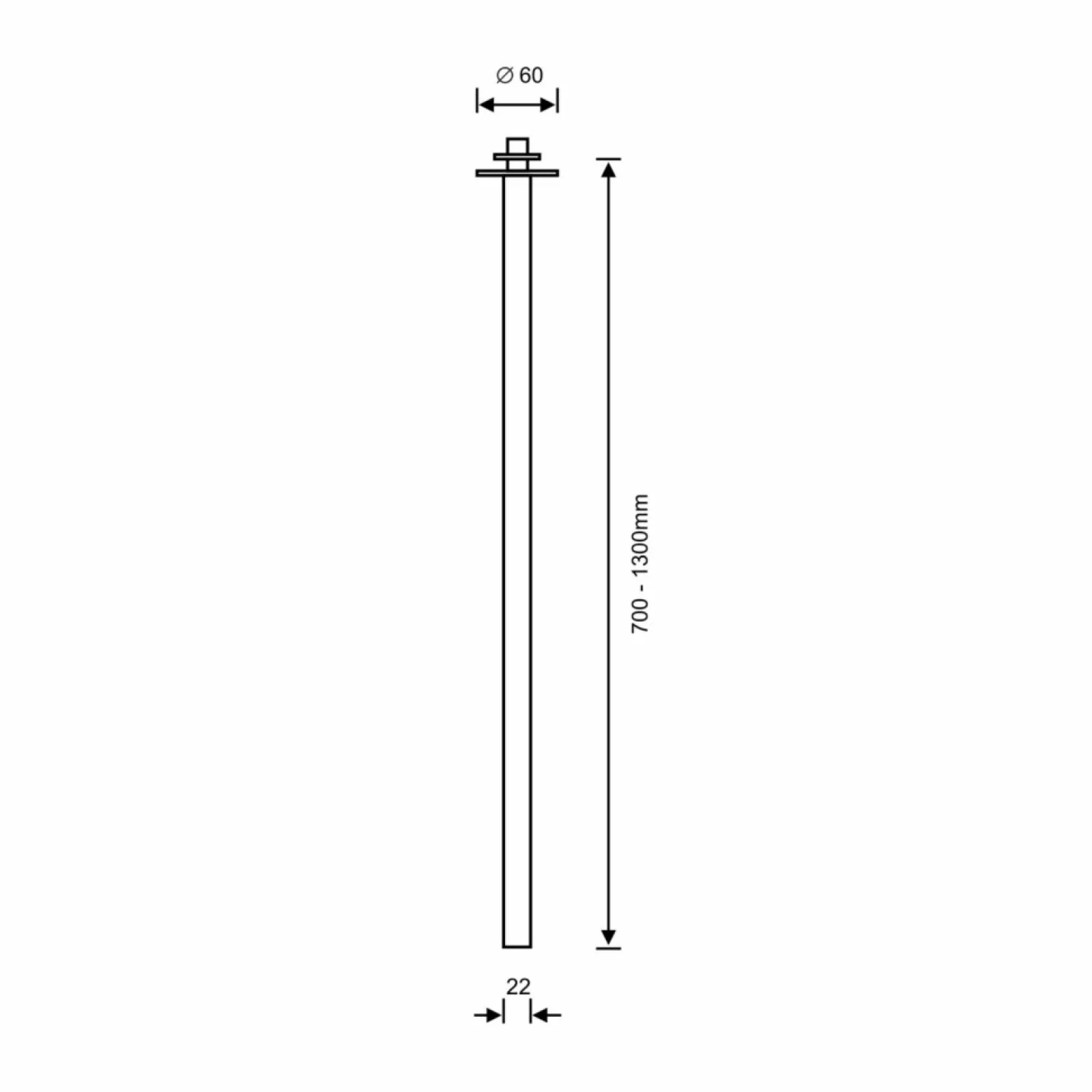 Sklep Kaja Lampa wpuszczana - mosiądz polerowany 80cm ANT 9075 ALHA T | Kaja* Oprawy Podtynkowe