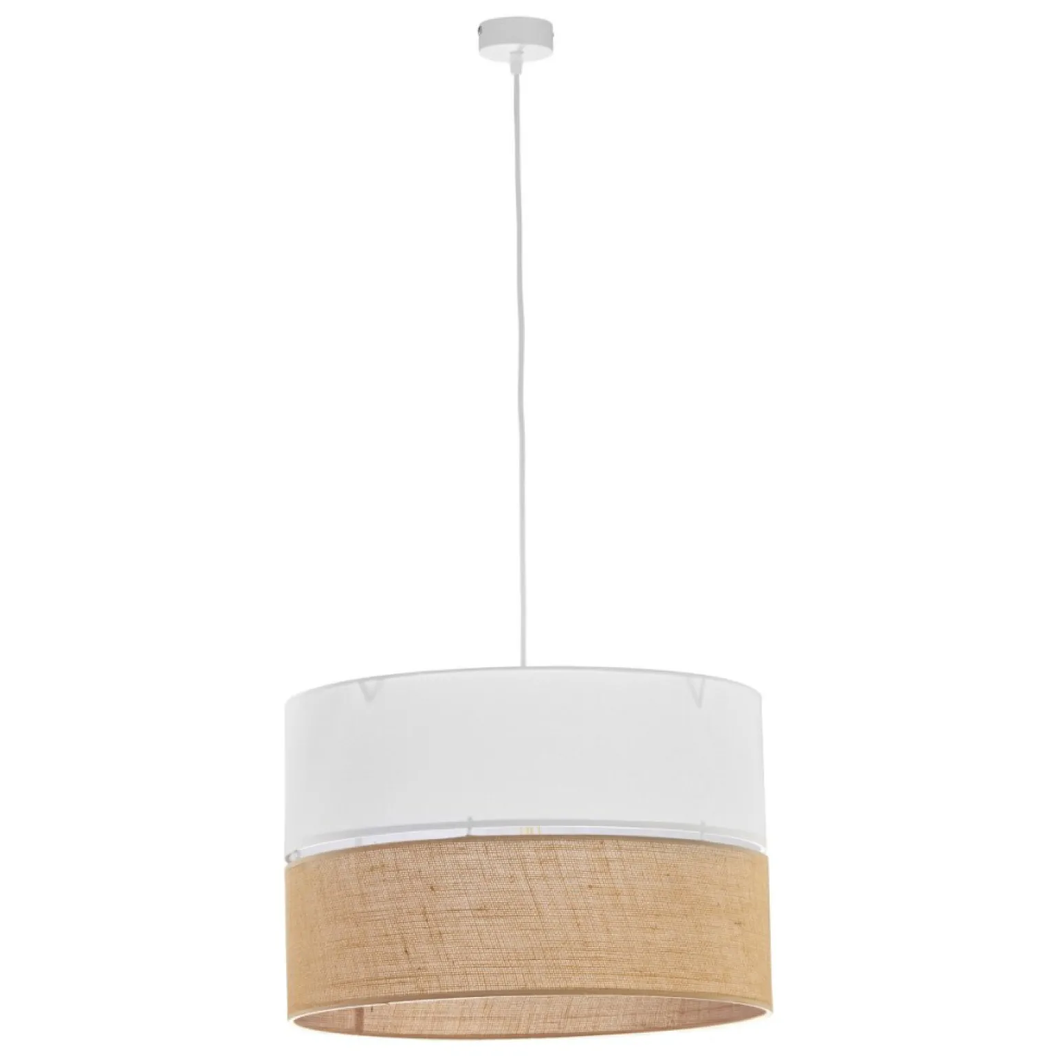 Sale Lampa z abażurem dekorowanym jutą TK 6573 LINOBIANCO | Kaja Żyrandole Nowoczesne