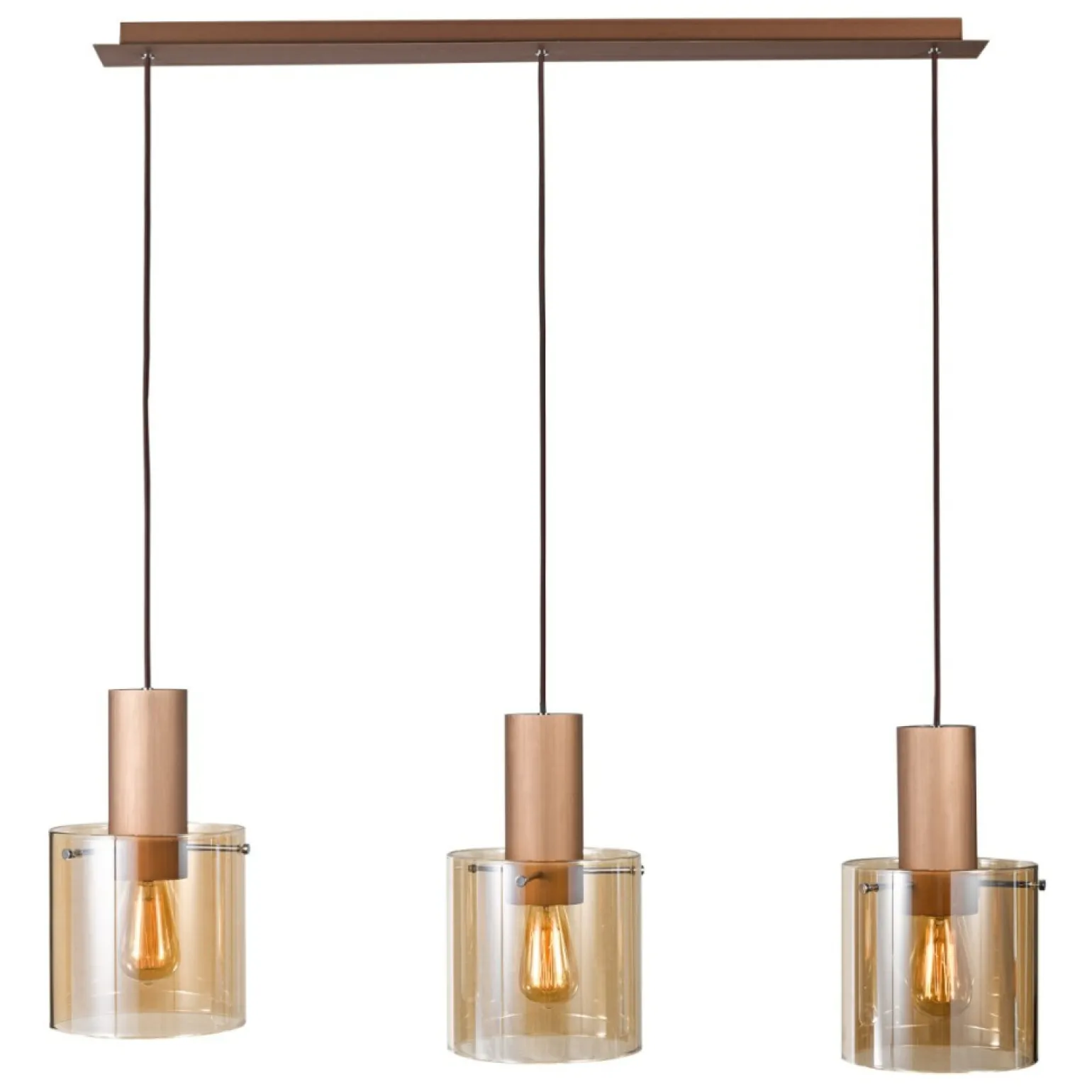New Lampa z bursztynowymi kloszami MD17076-3B JAVIER | Kaja Oświetlenie Żyrandole Nowoczesne