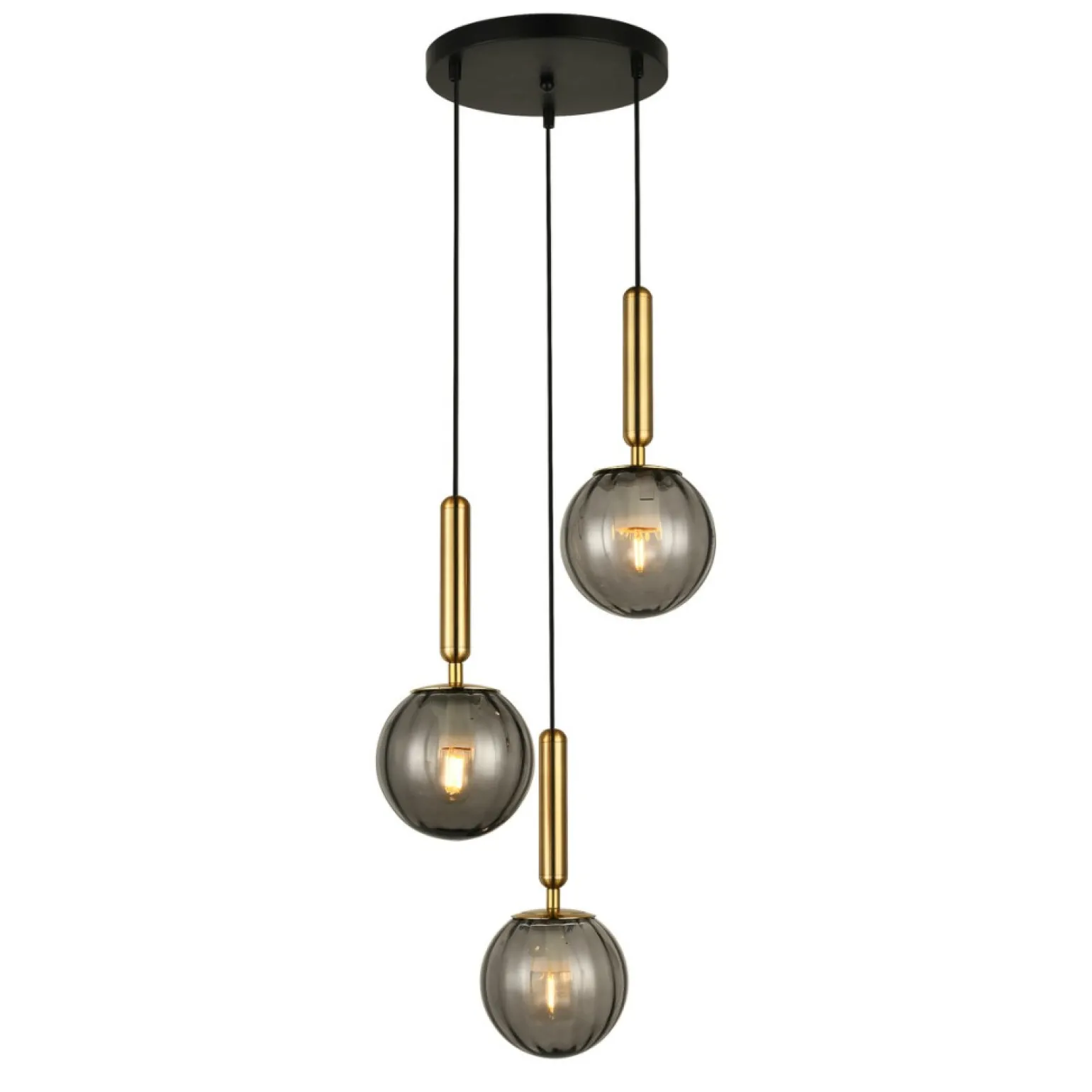 Cheap Lampa z ciemnymi kulami PND-2324-3A BRO+SG RAVENA | Kaja Oświetlenie Żyrandole Nowoczesne