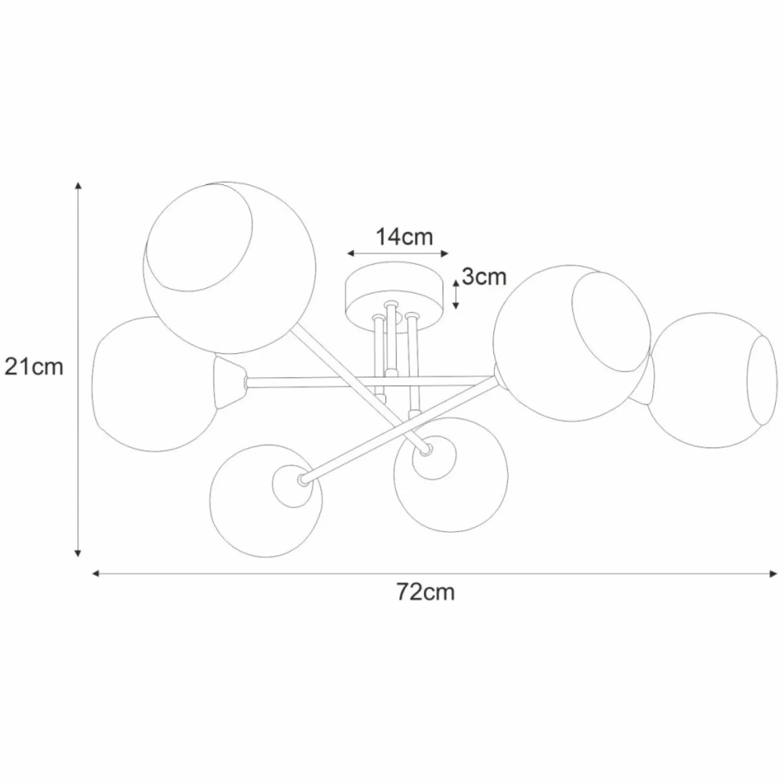 Sale Lampa z dekoracyjnymi kloszami K-JSL-1302/6 FONS | Kaja Oświetlenie Żyrandole Nowoczesne